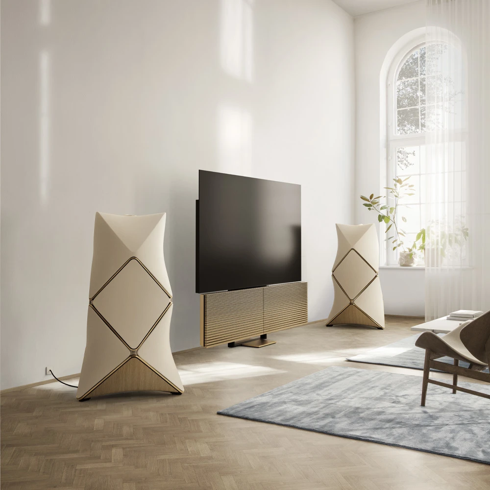 Image of Beolab 50 besides Beovision Harmony