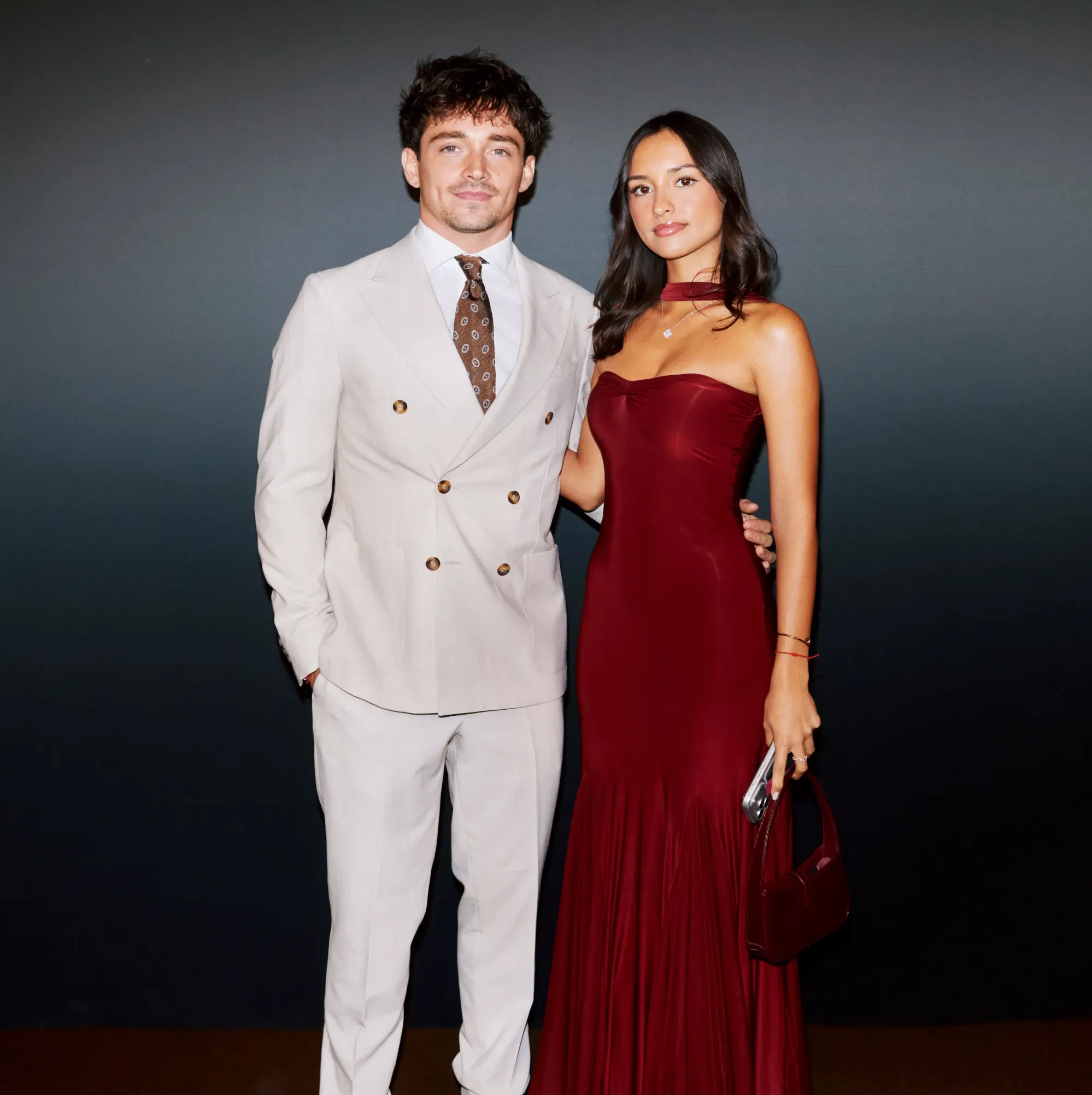 Charles Leclerc and girlfriend at the event