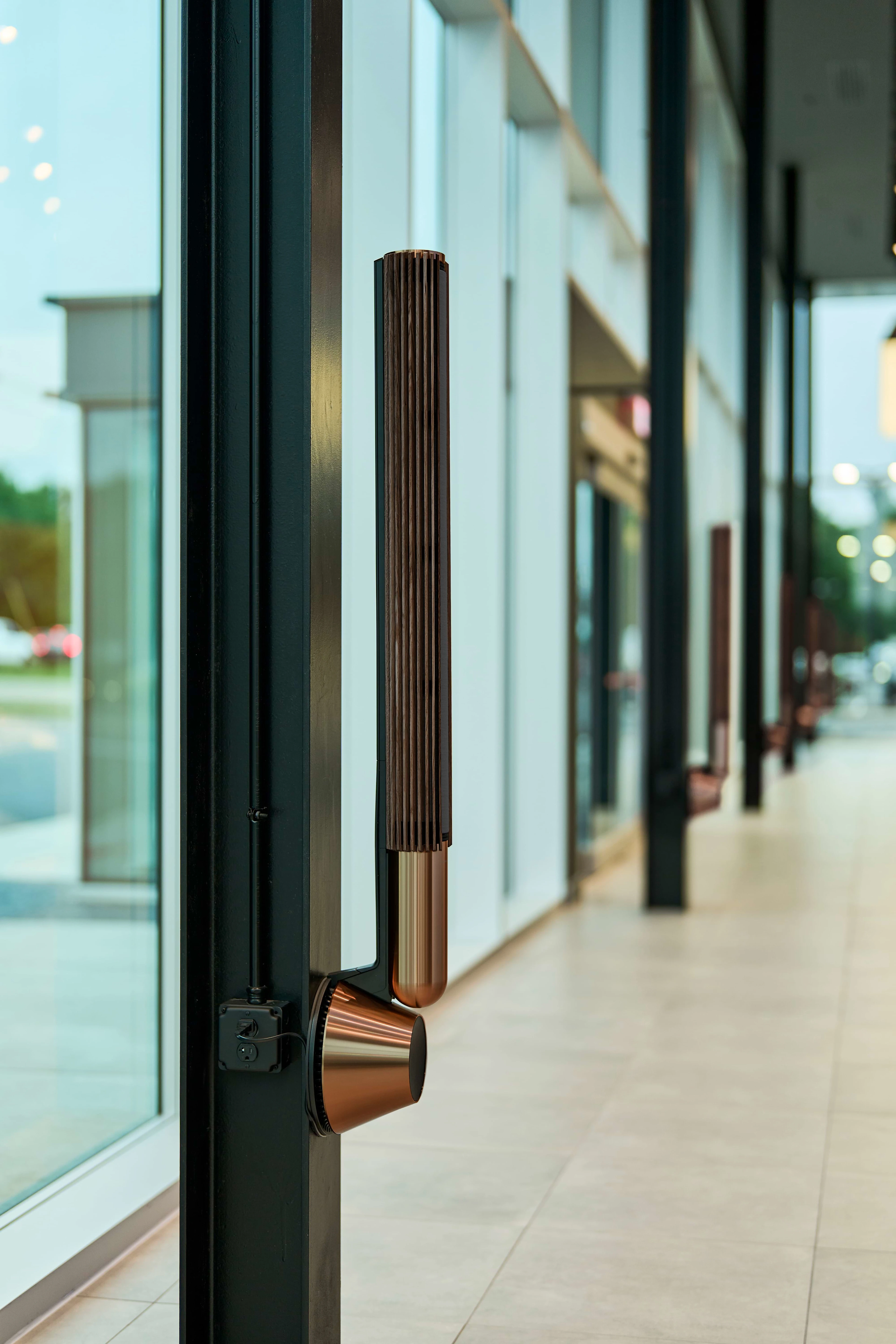 Closeup of the Beosound 18 displayed on a wall
