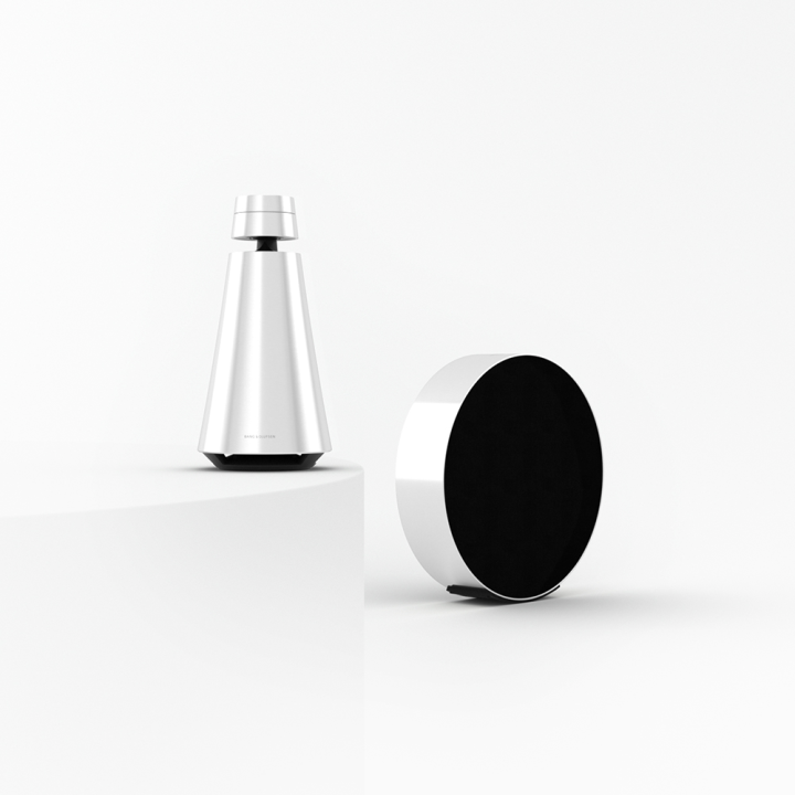 Beosound Edge and Beosound 1 product bundle in Natural aluminium