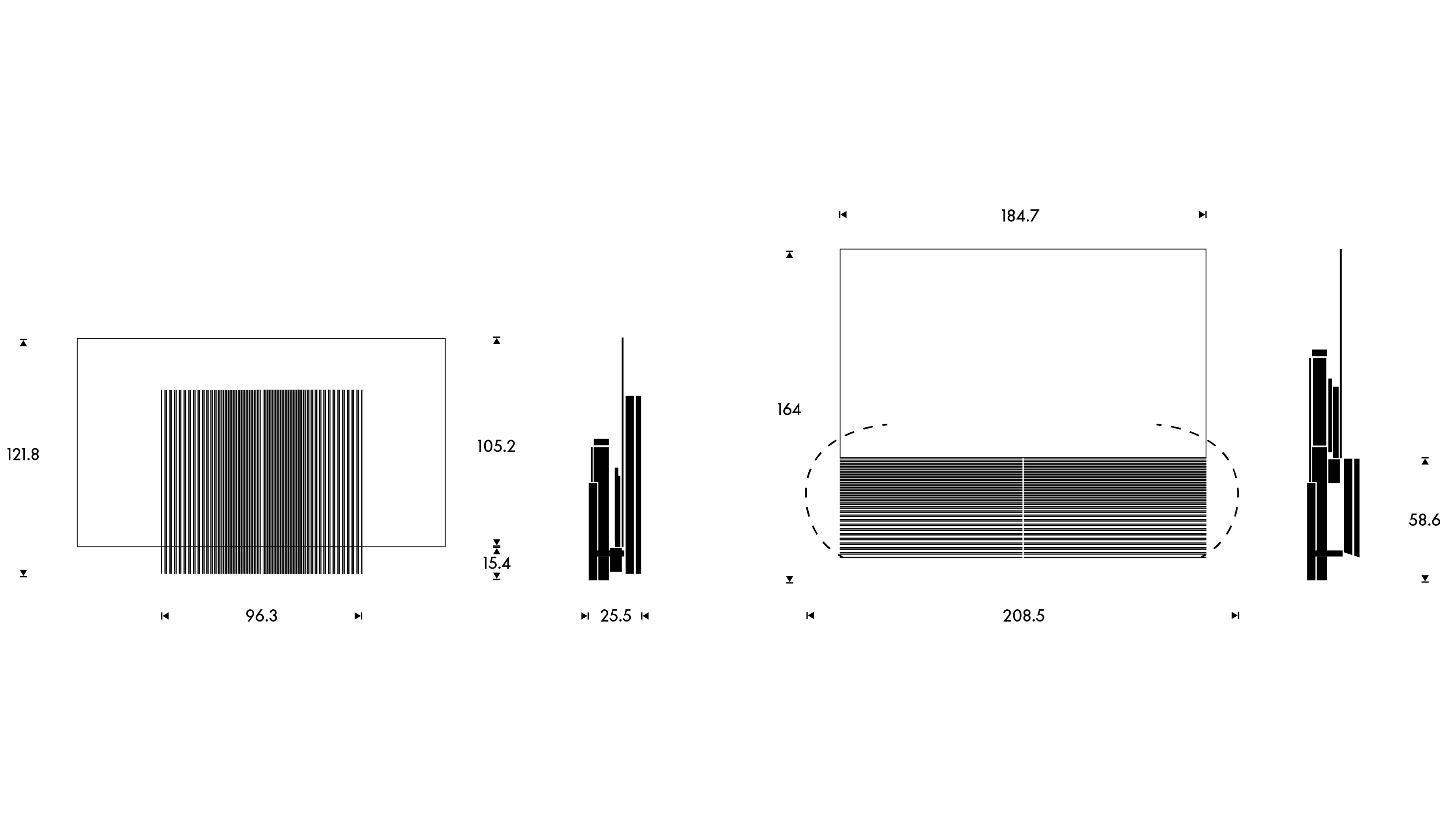 Beovision Harmony 83 dimension drawings wall bracket