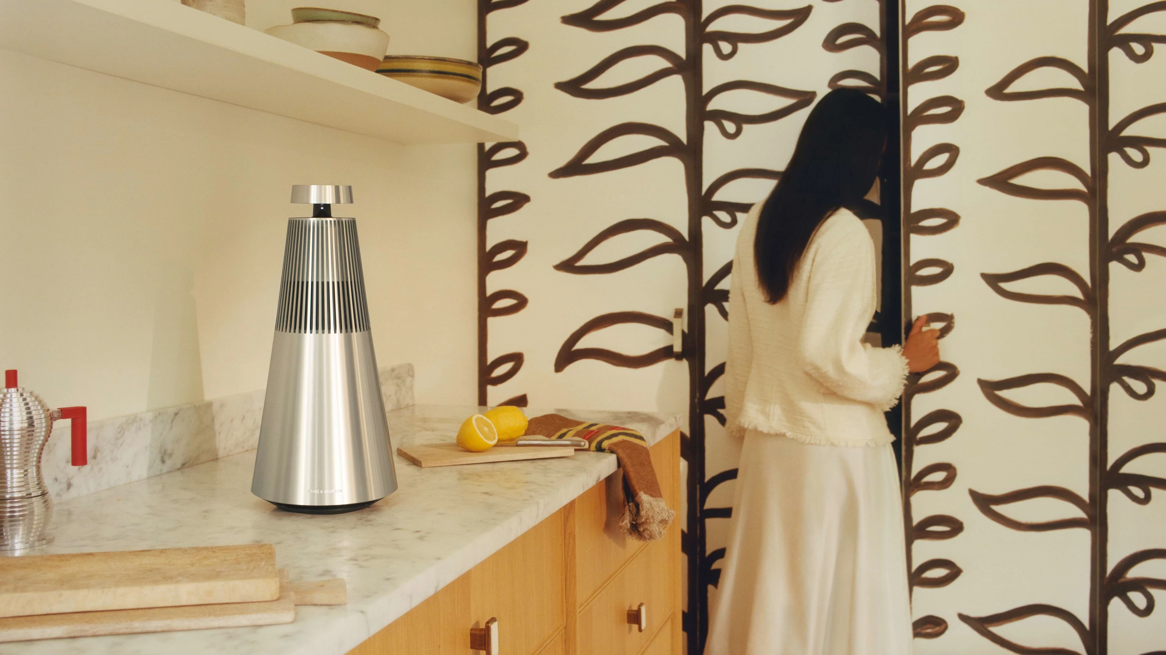 Beosound 2 placed in a kitchen