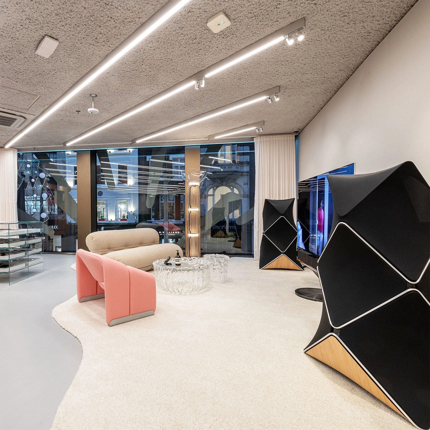 Interior of the Bang & Olufsen flagship store in London