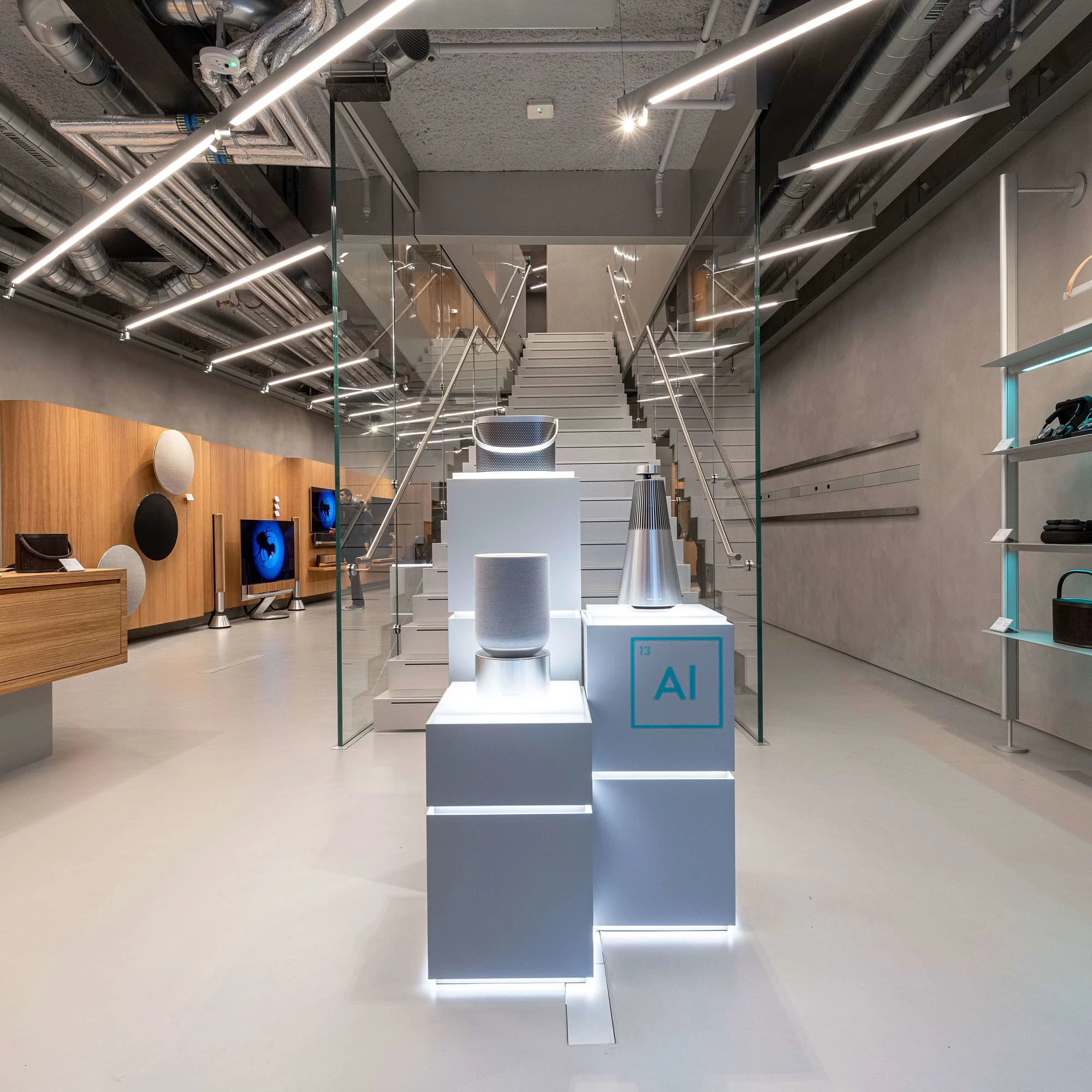B&O products displayed ina store