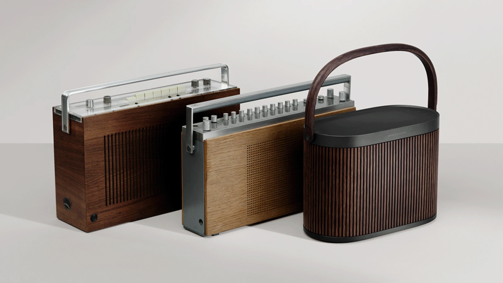 Image of Beosound A5 in Dark Oak and radios