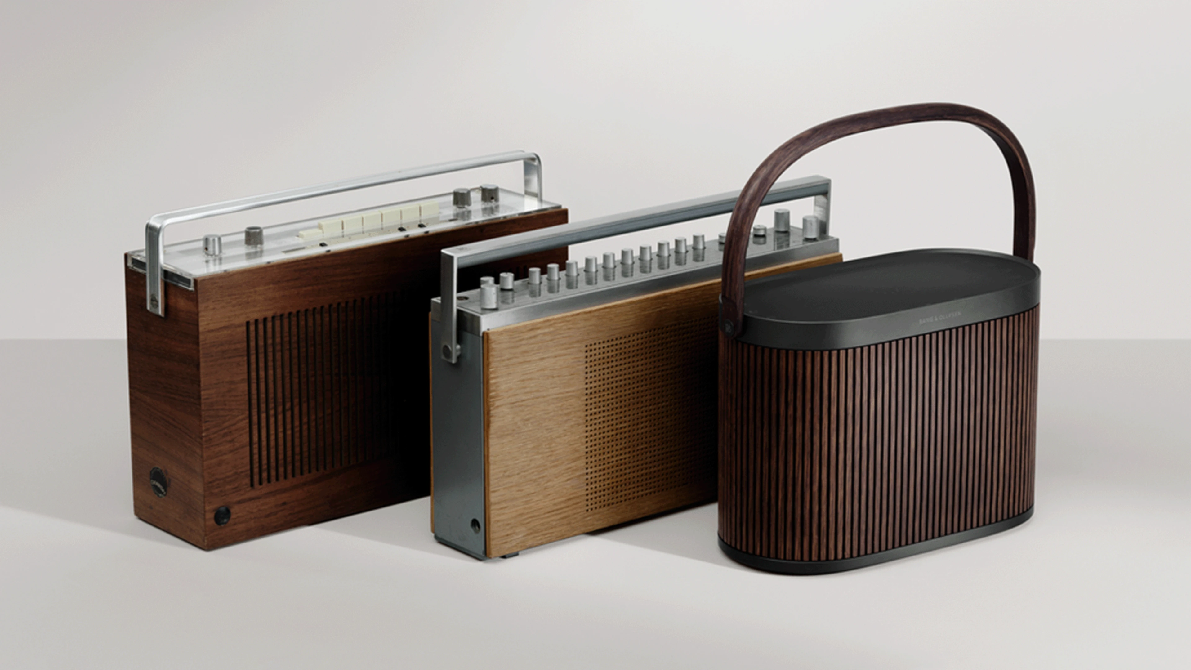 Image of Beosound A5 in Dark Oak and radios