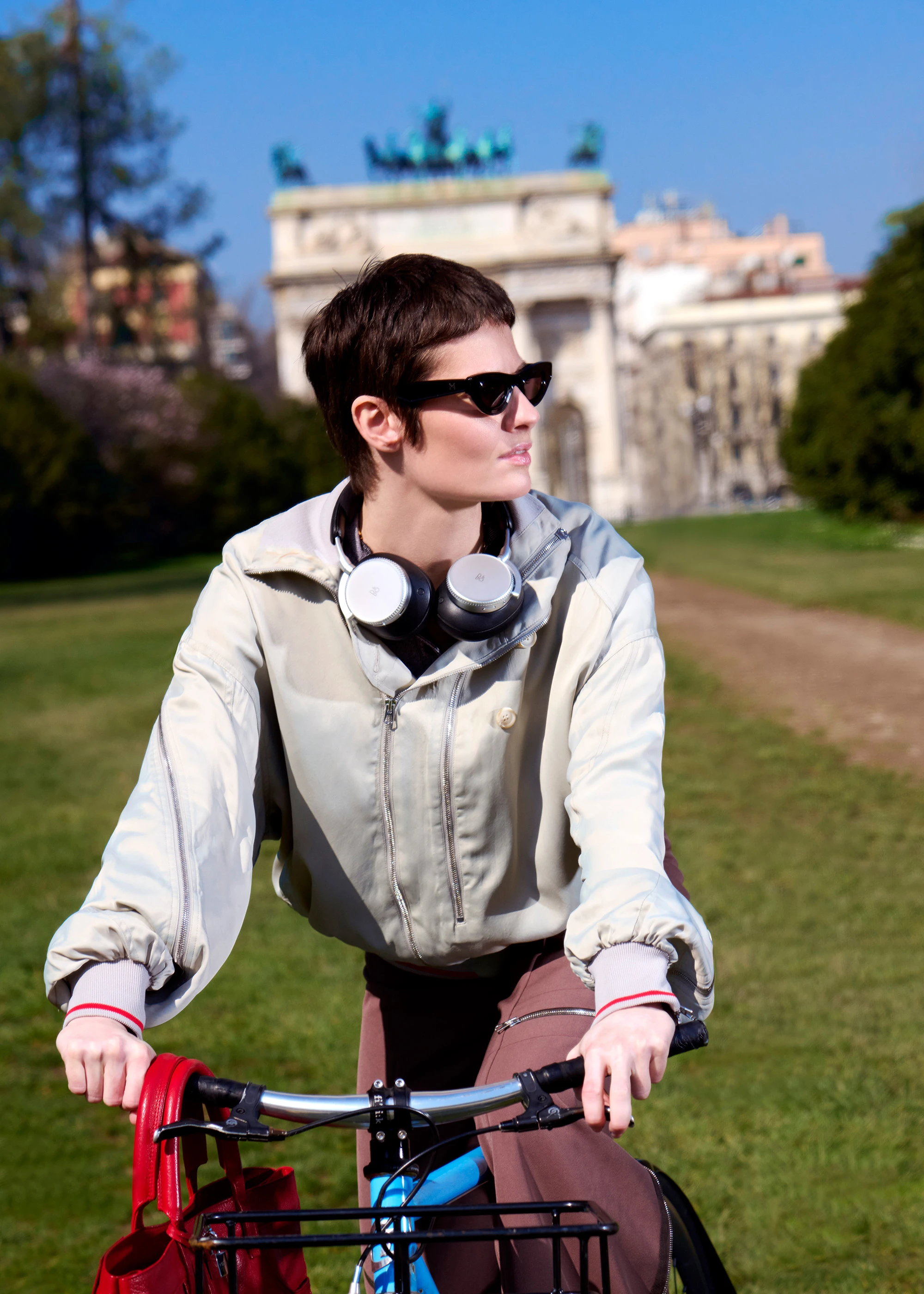 Giulia biking in the park 