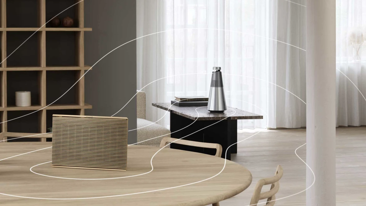 Beosound 2 and Beosound Level playing together in a connected speakers setup 