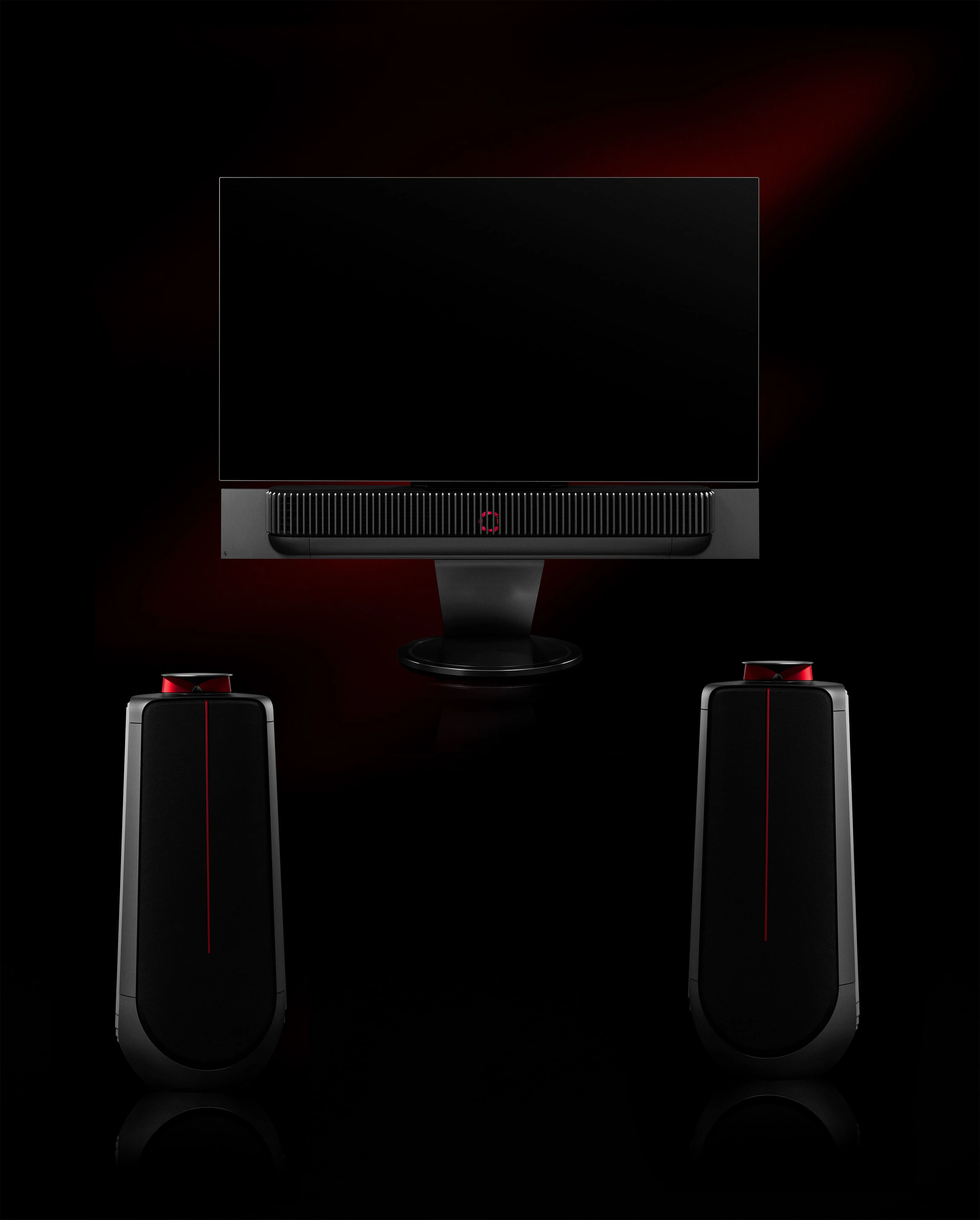 Beolab50 and Beovision Theatre Ferrari frontal view