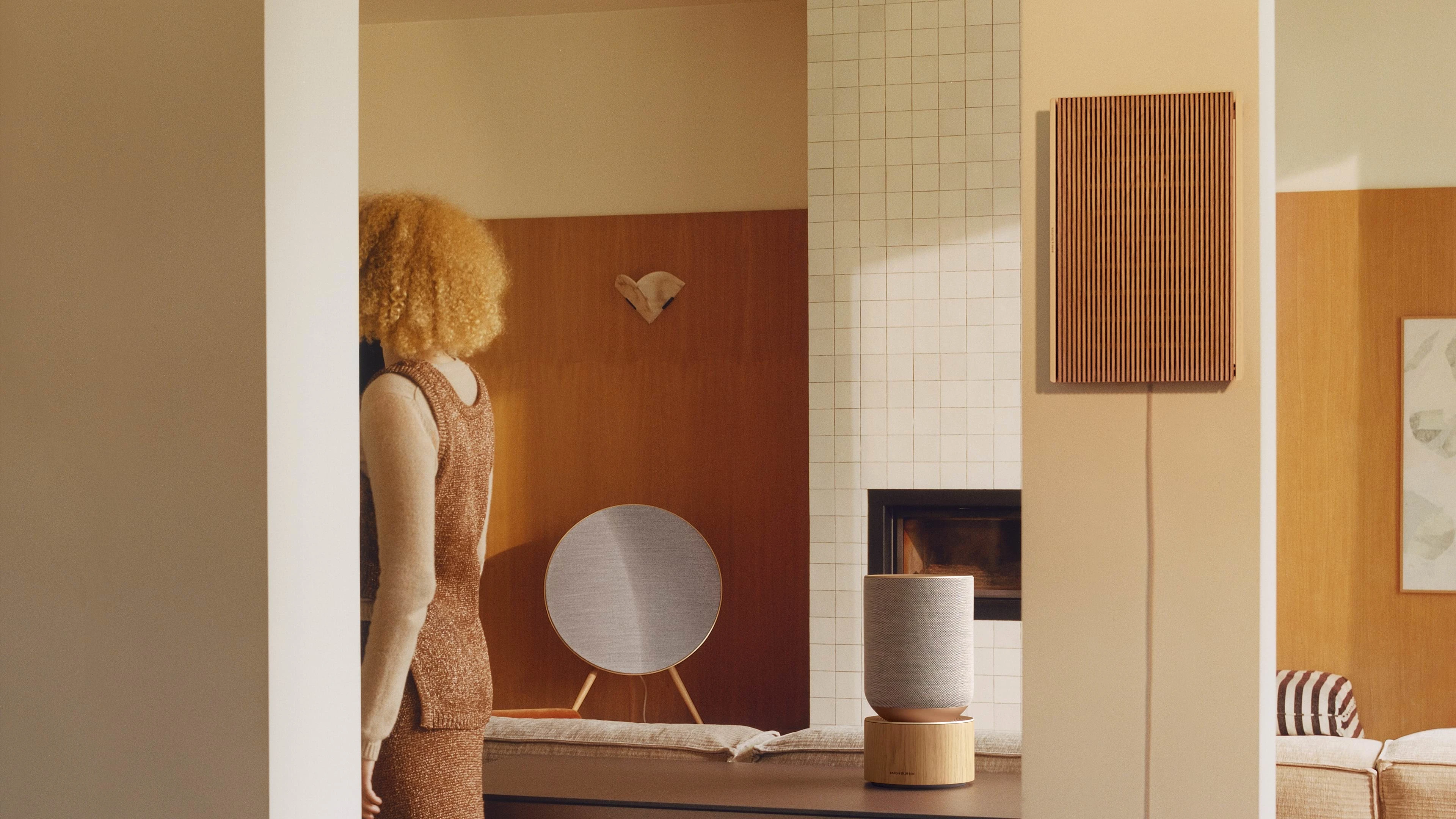 Person leaving a room were Beosound Balance, Beosound A5 And Beosound Level is in