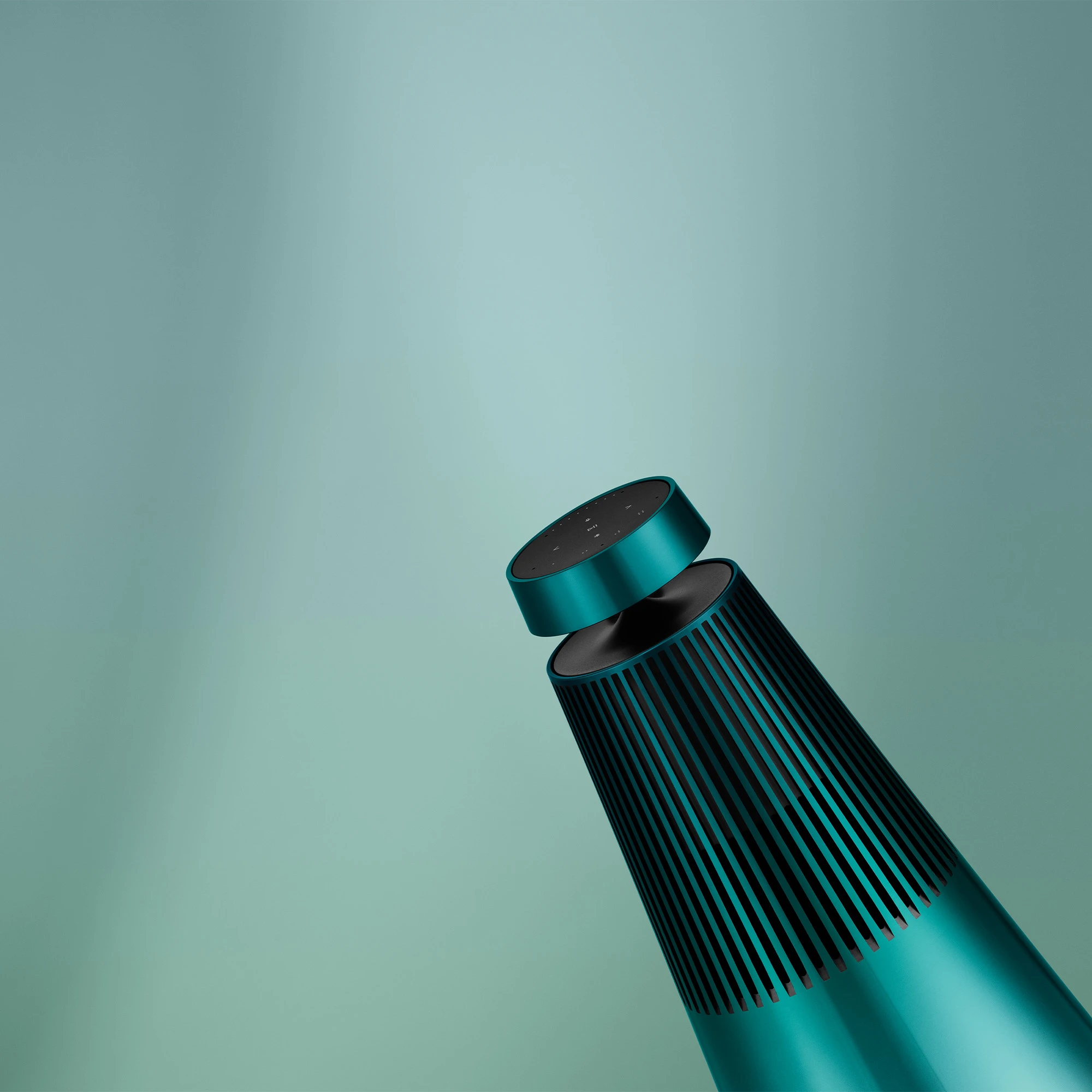 Image of Beosound 2 Northern Sky Turquoise with plain turquoise background