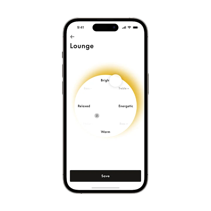 Screenshot of listening experience in the app