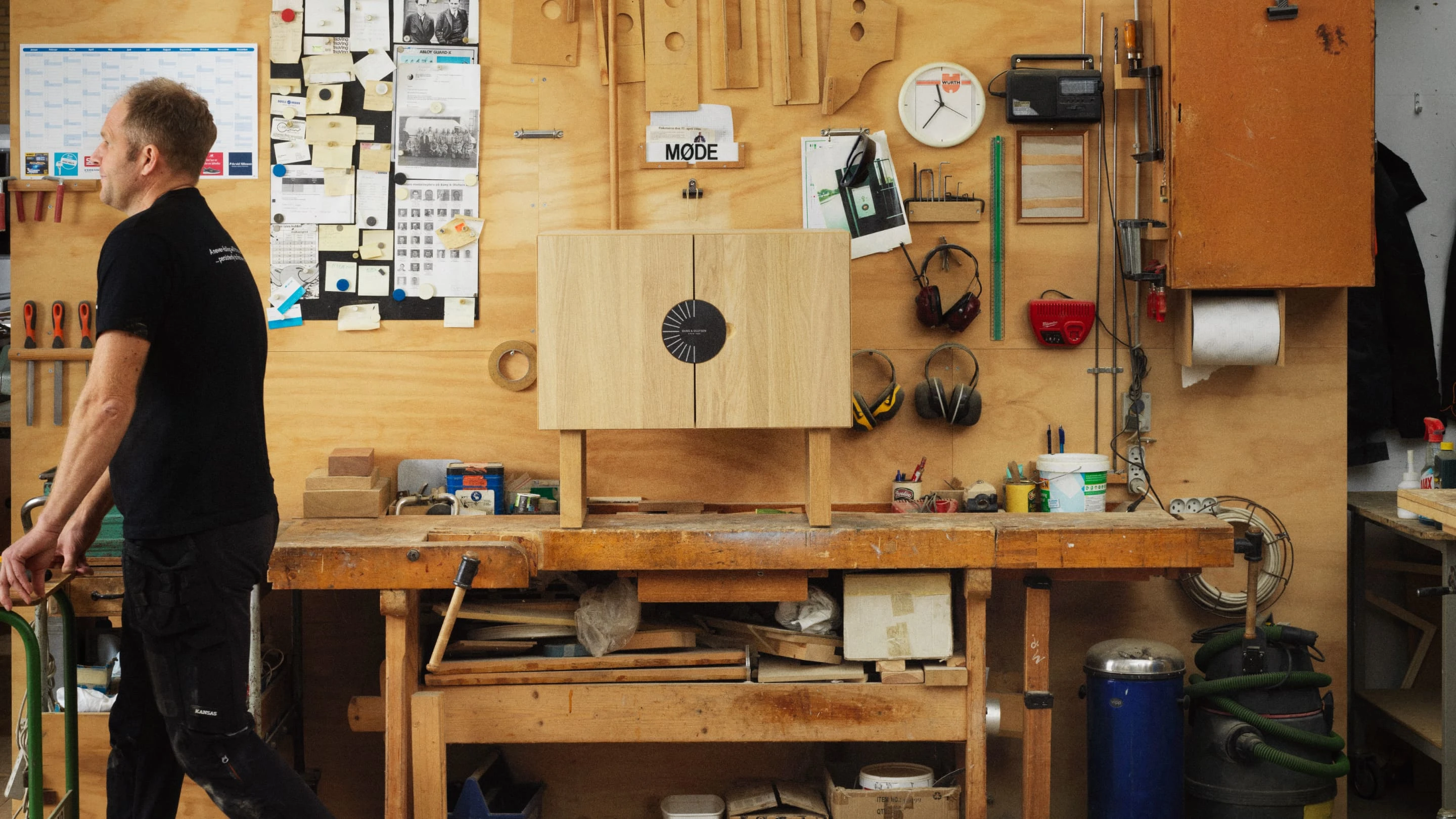Person working in a wood shop