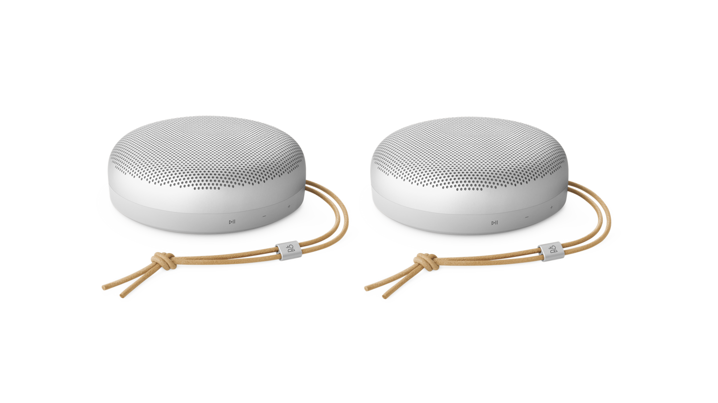 Two Beosound A1 3rd Gen next to each other