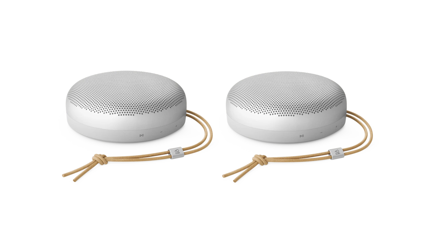Two Beosound A1 3rd Gen next to each other