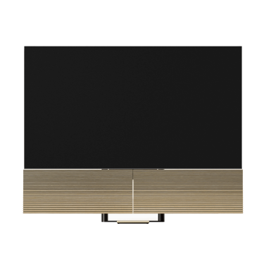 Beovision Harmony with light oak and gold alluminium