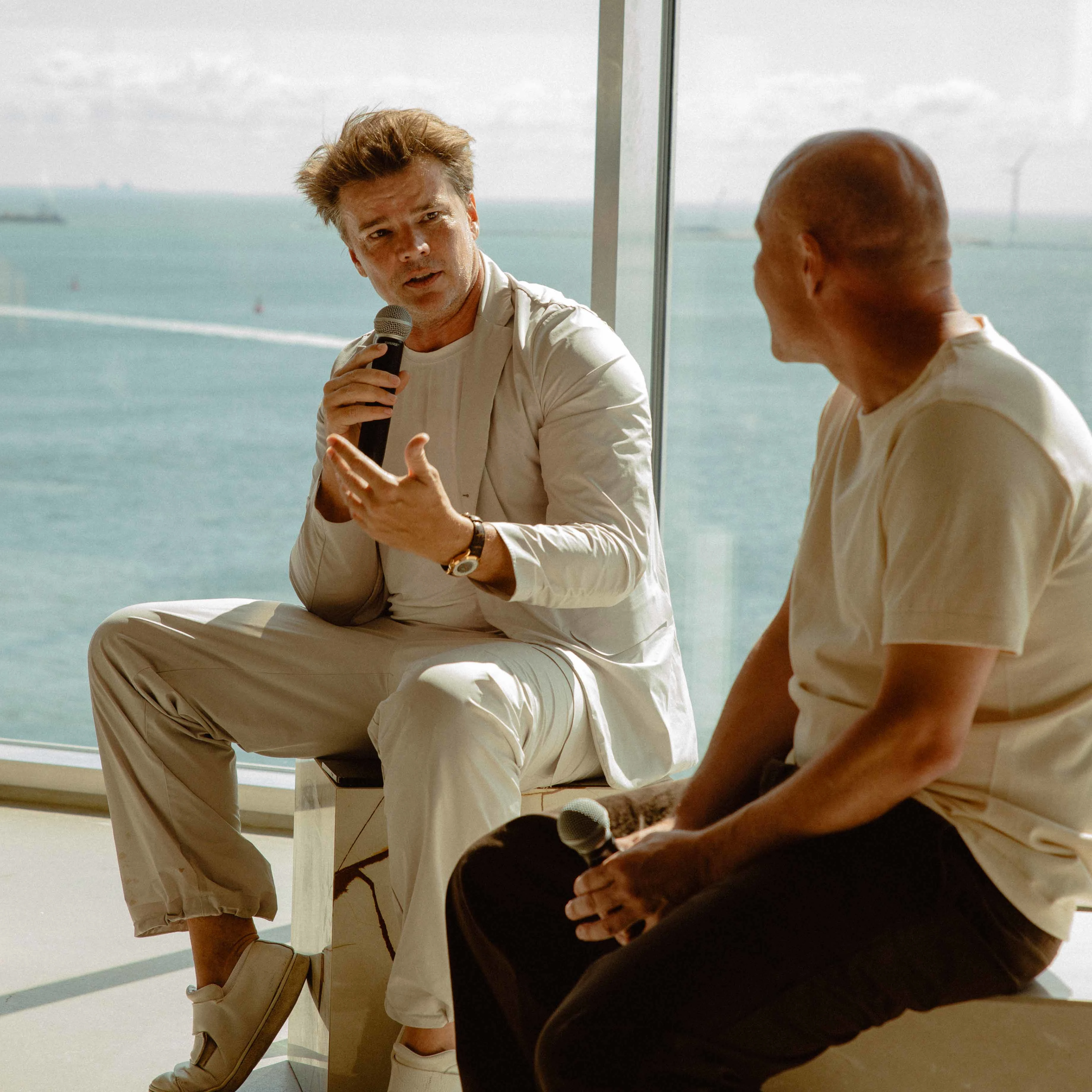 Rooftop talk on circular design with B&O’s Mads Kogsgaard Hansen and architect Bjarke Ingels