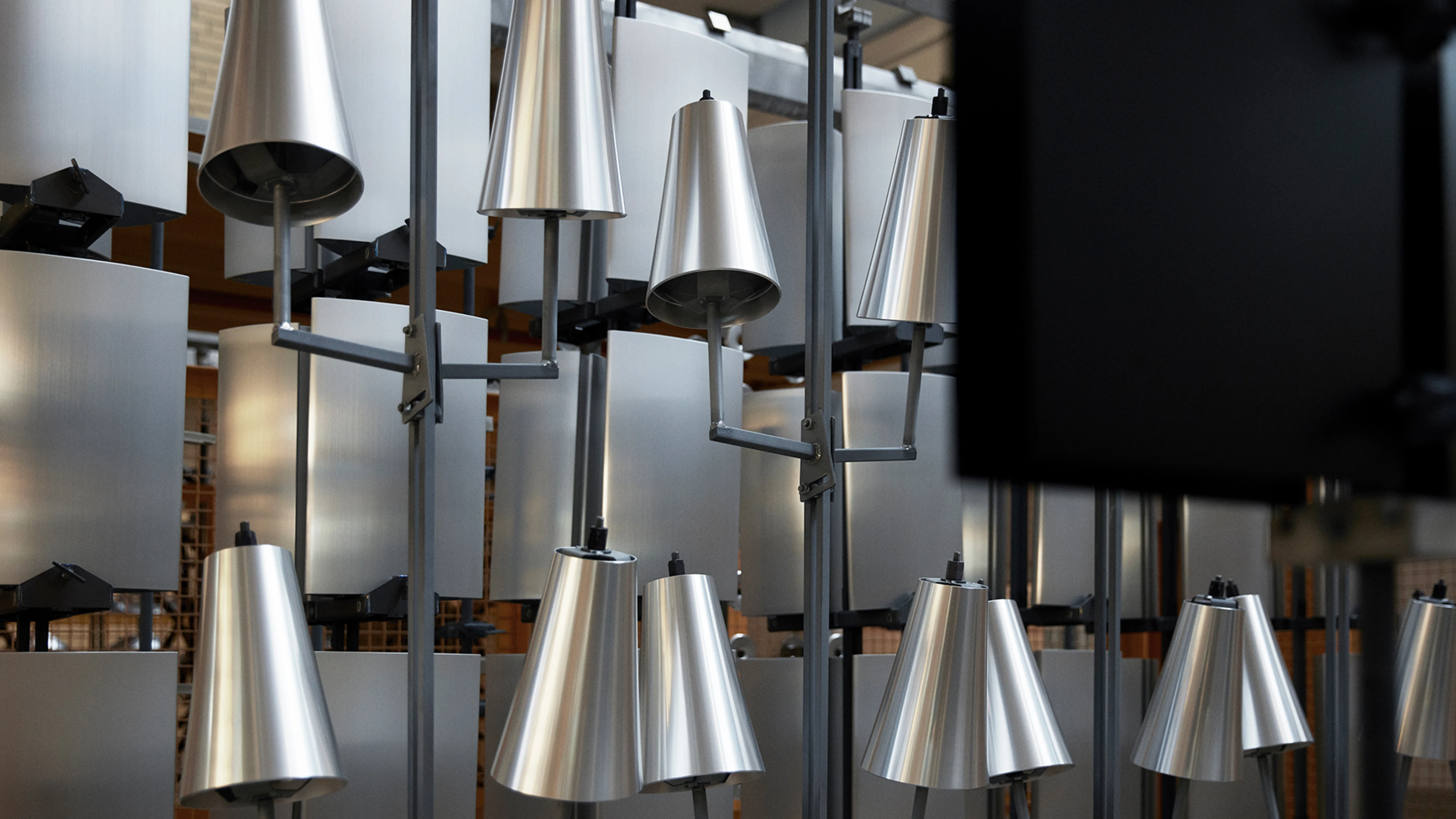 Beosound 1 lined up in the factory