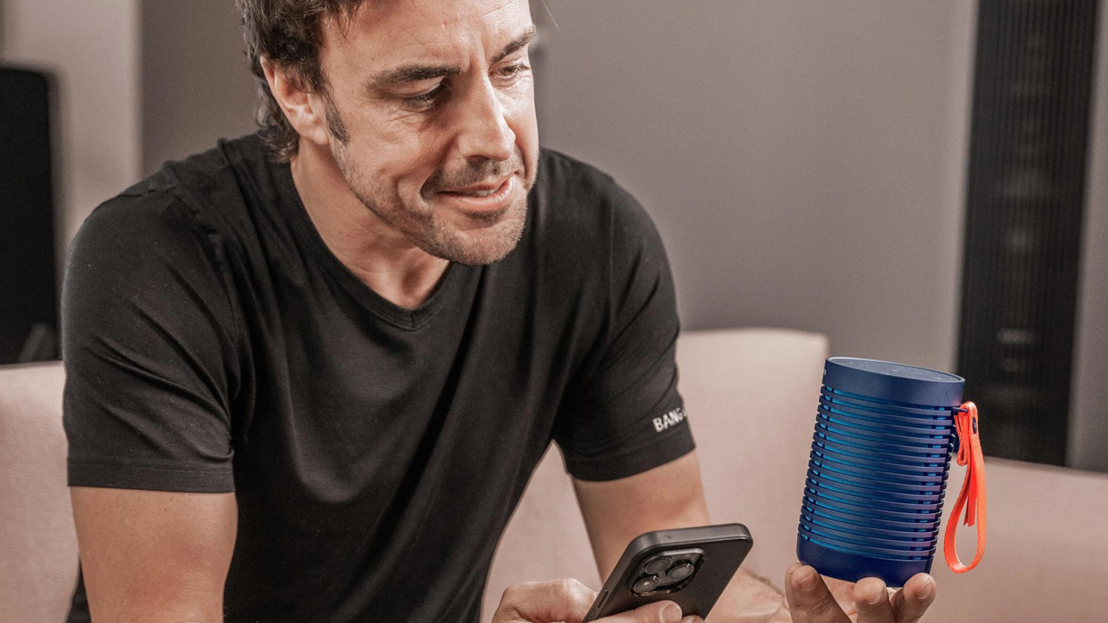 Fernando Alonso with Beosound Explore special edition
