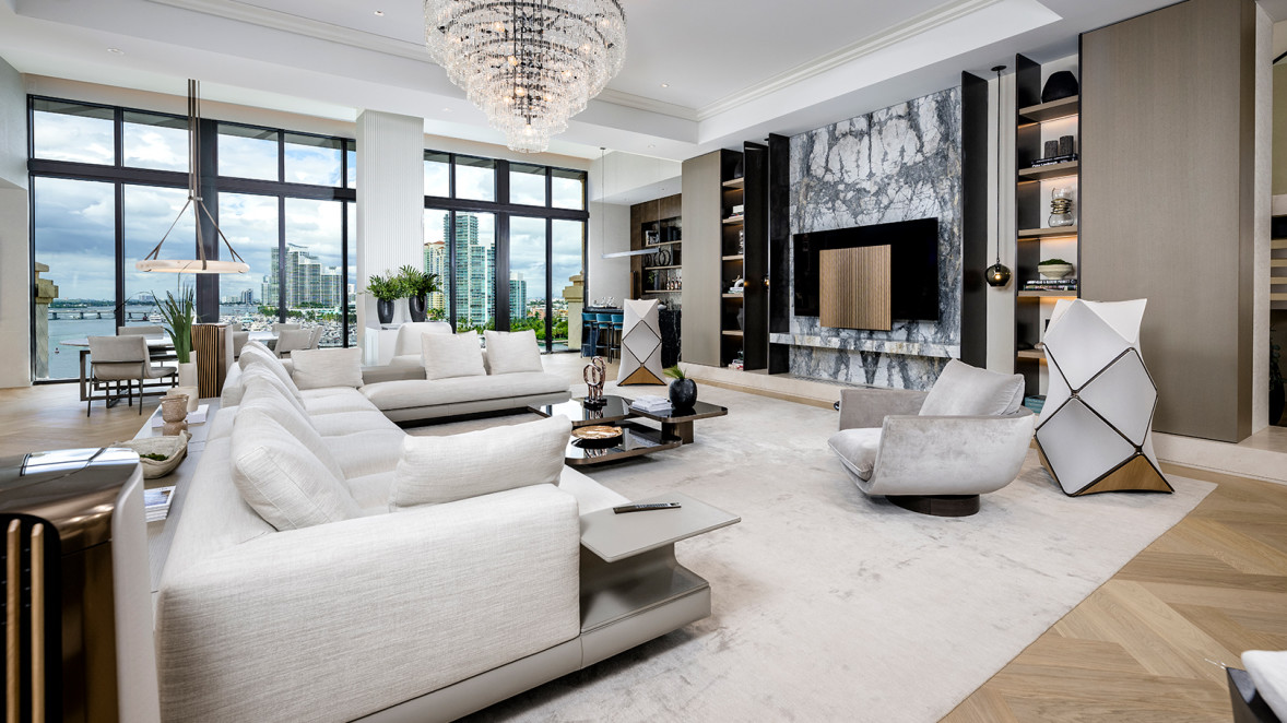 Caroline Wozniacki spacious living room
