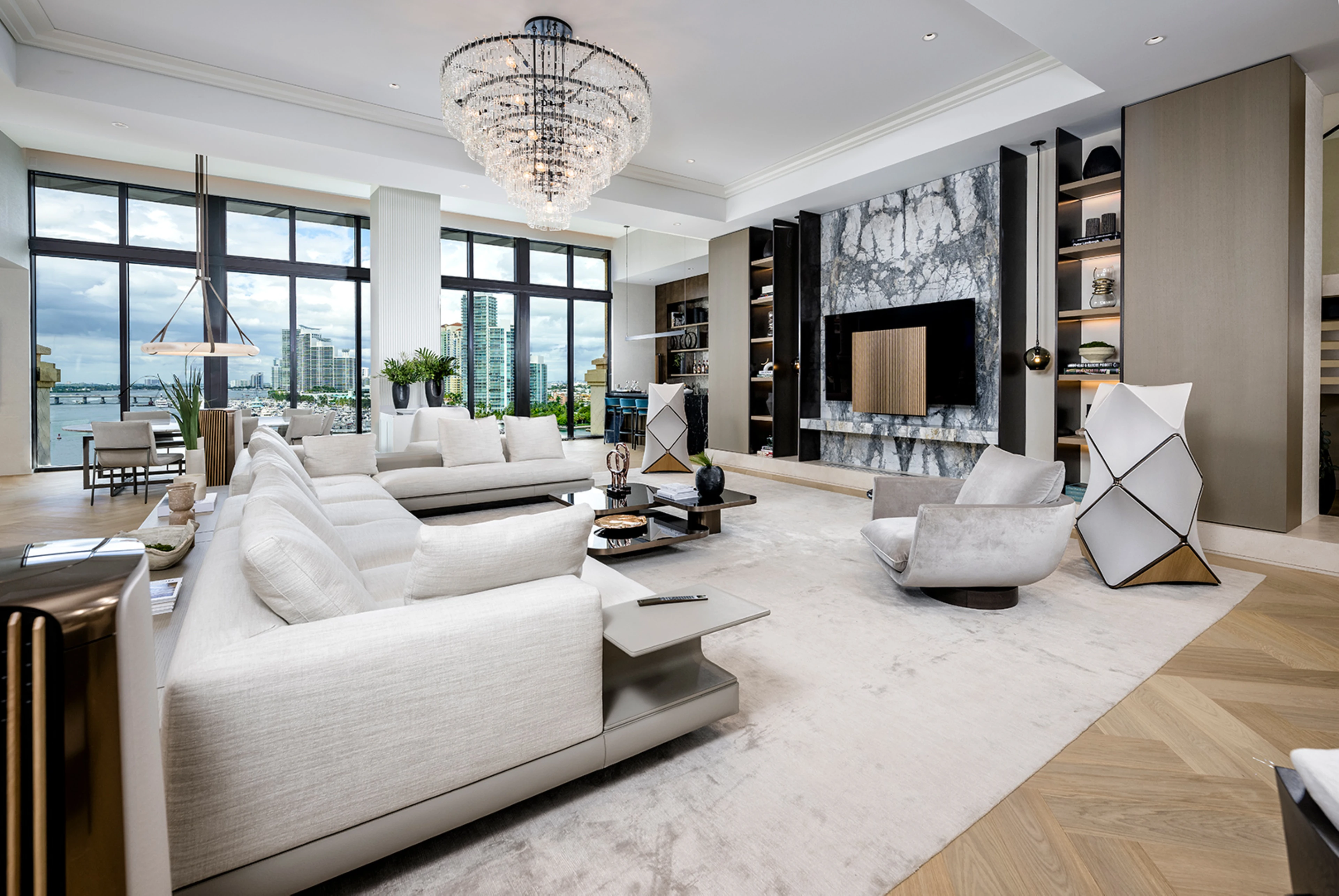 Caroline Wozniacki spacious living room