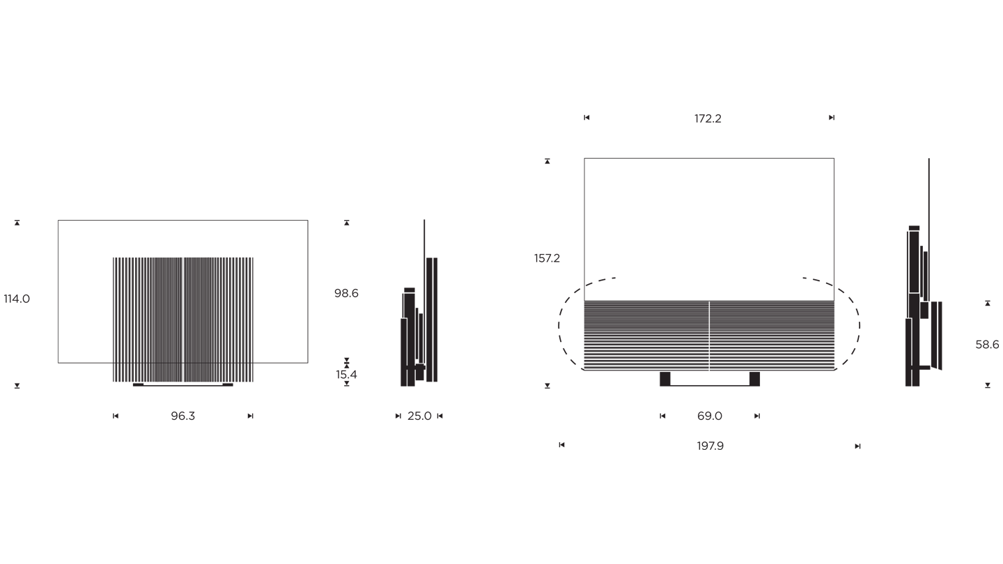 Beovision Harmony dimension drawings