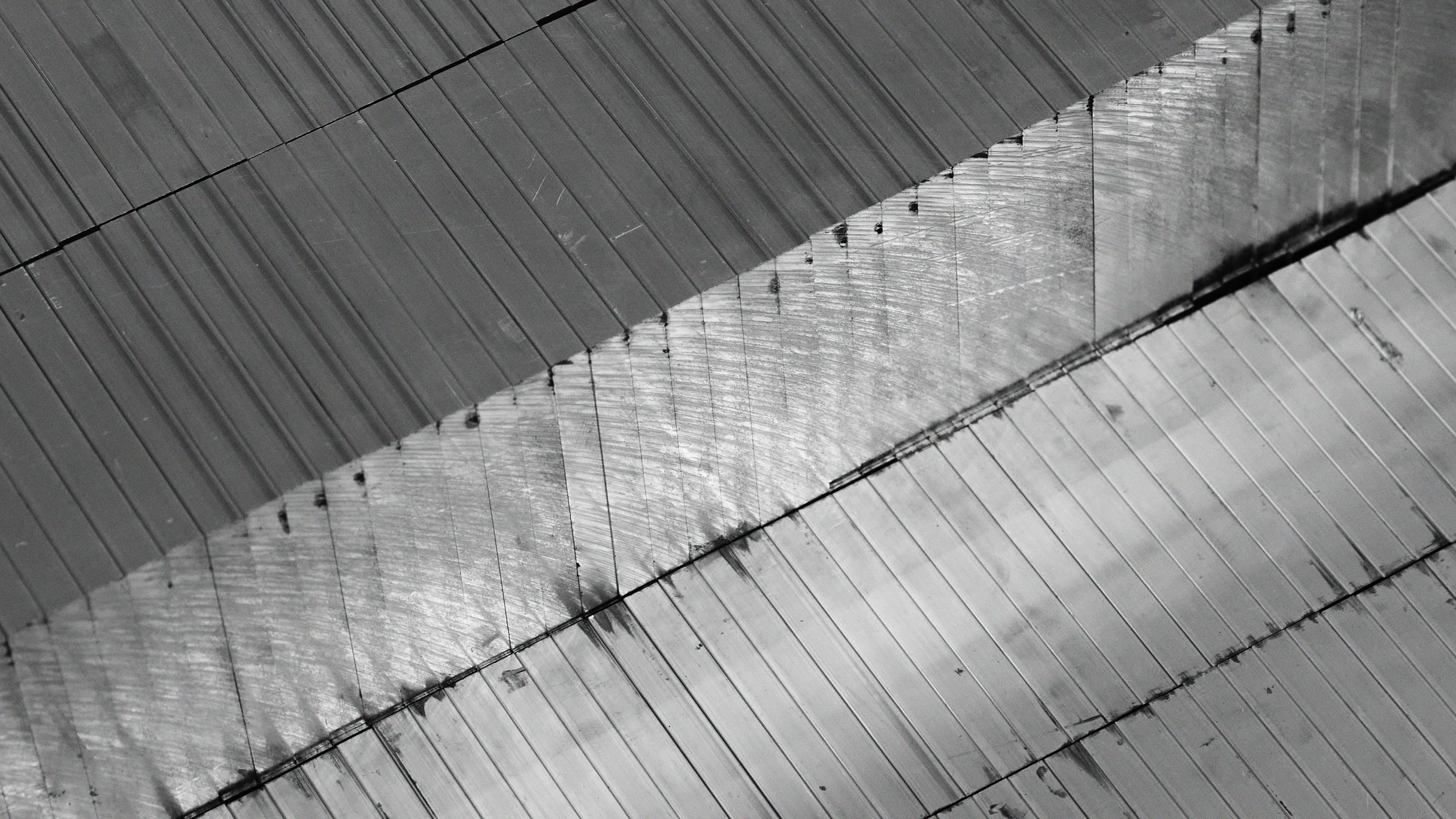 Image of raw aluminium plates from the Bang & Olufsen factory