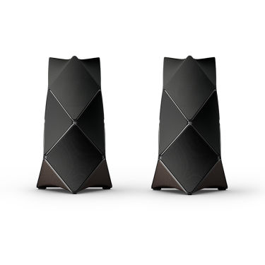 Beolab 90 Black Anthracite pair standing side by side