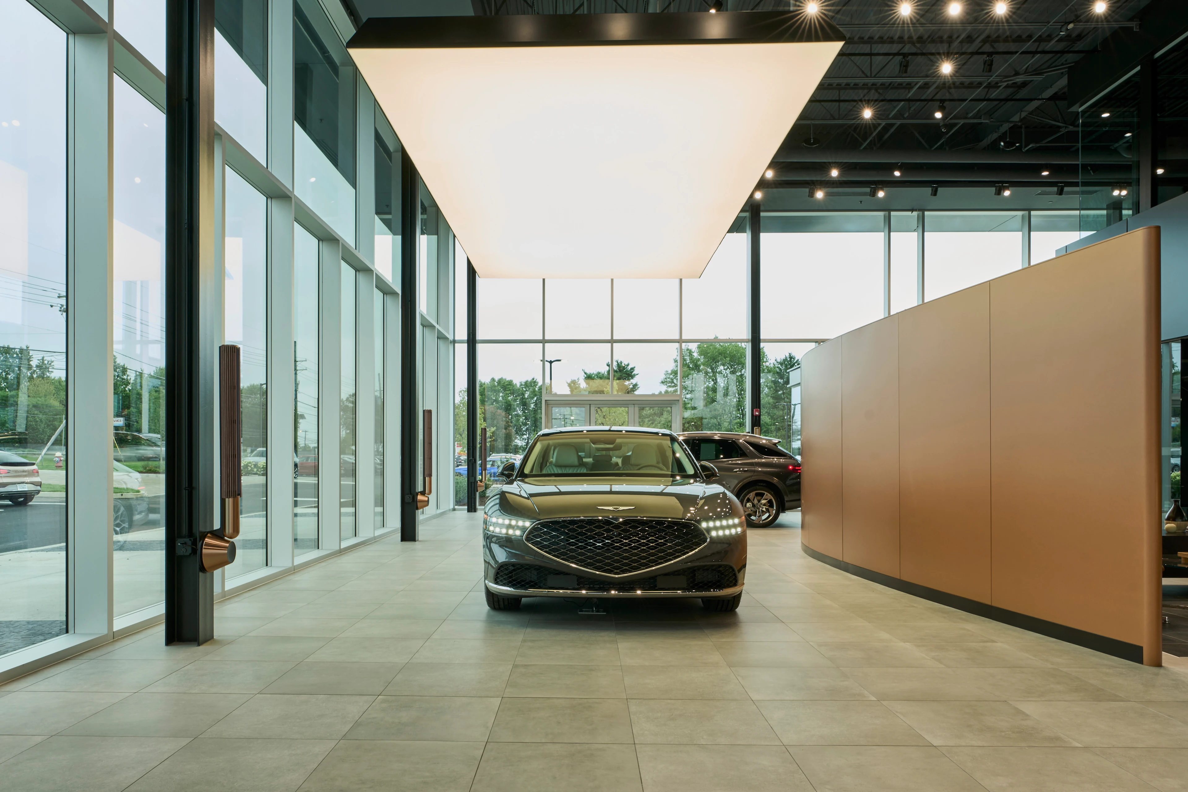 Genesis showed in a car dealership