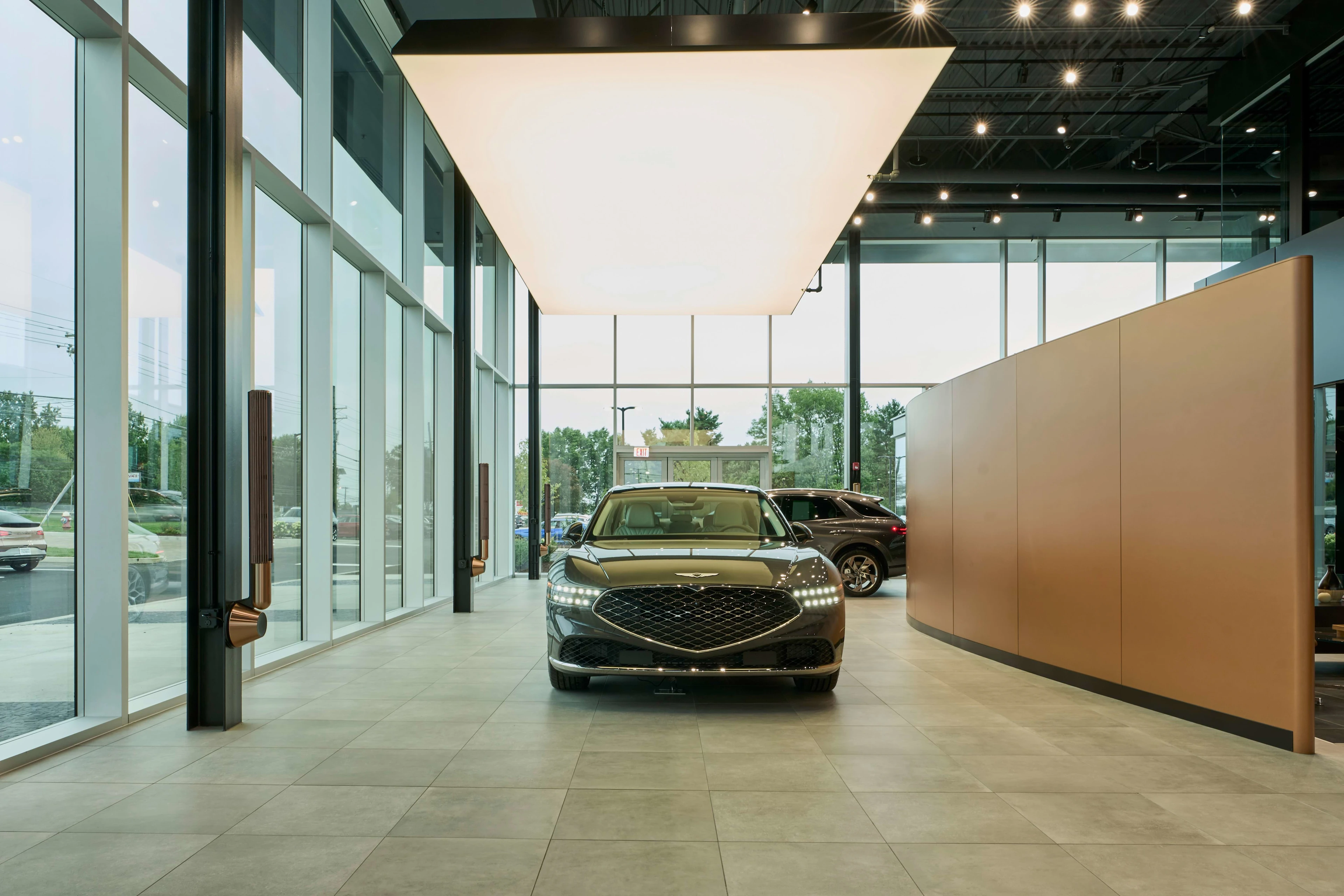 Genesis showed in a car dealership