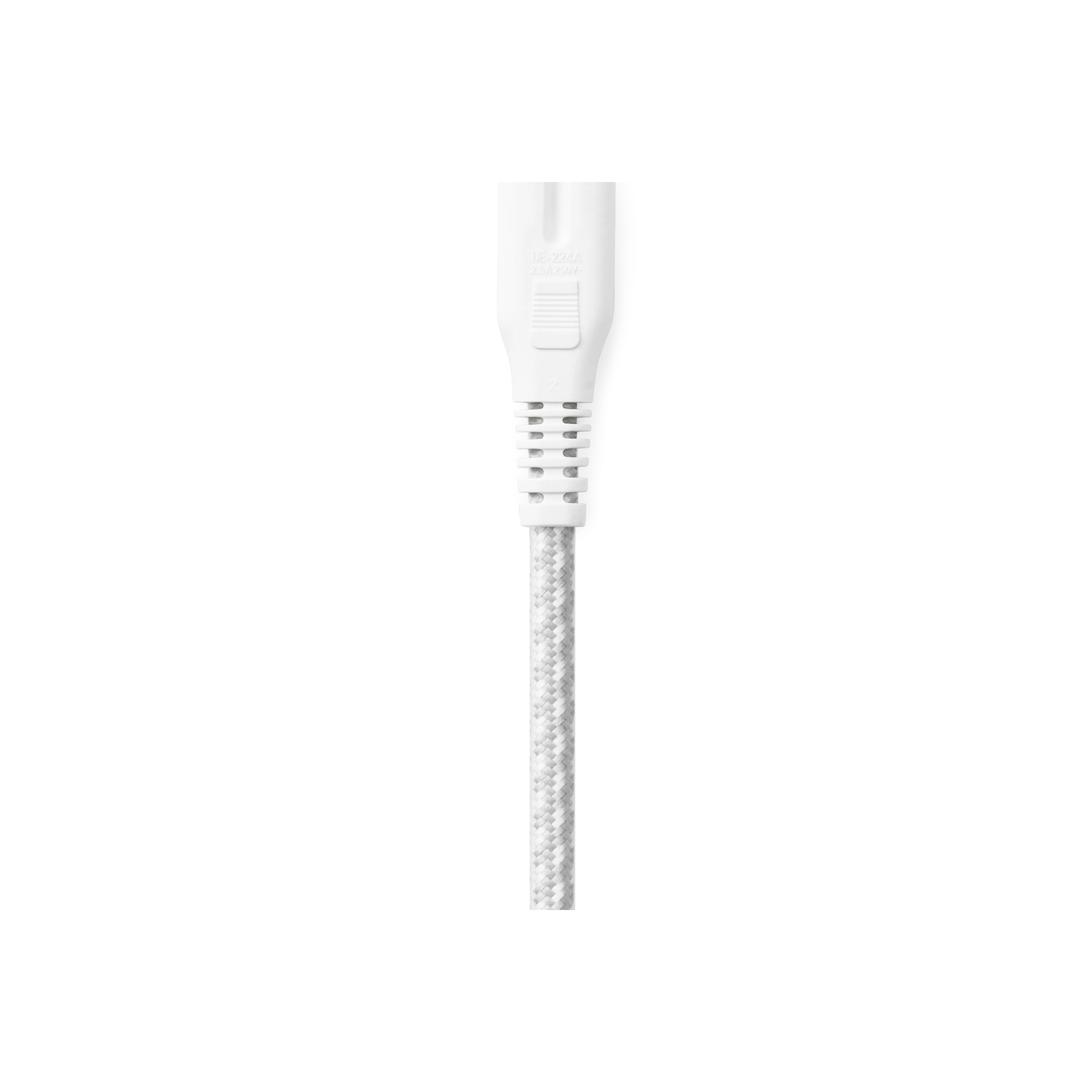 White fabric power cable
