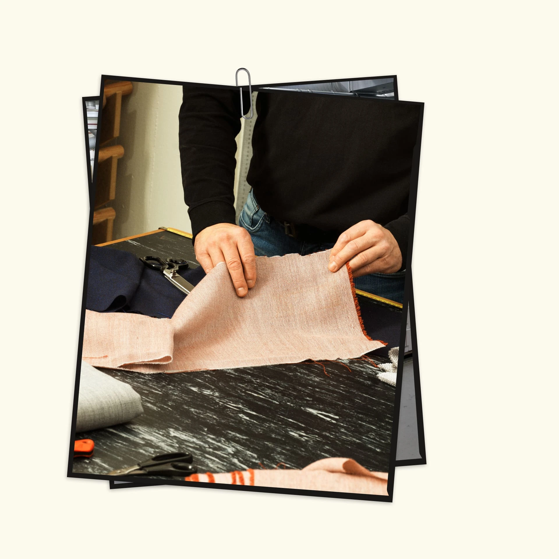 Fabric for B&O products being handled