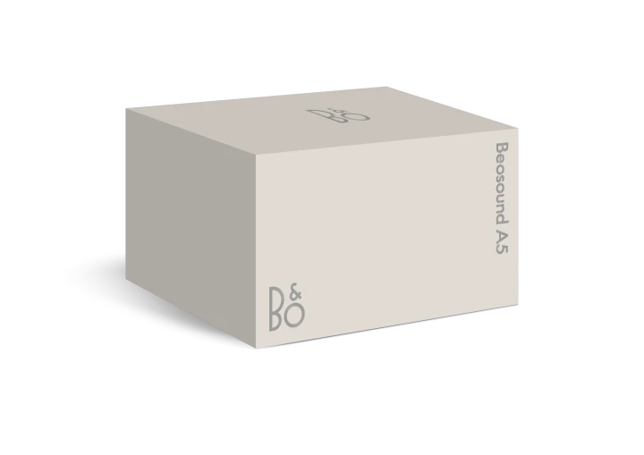 The packaging box of Beosound A5