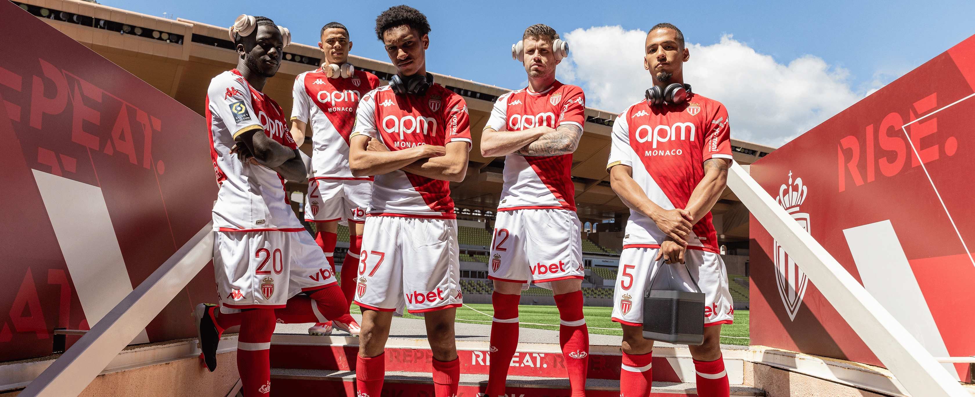 AS Monaco in front of the stadium