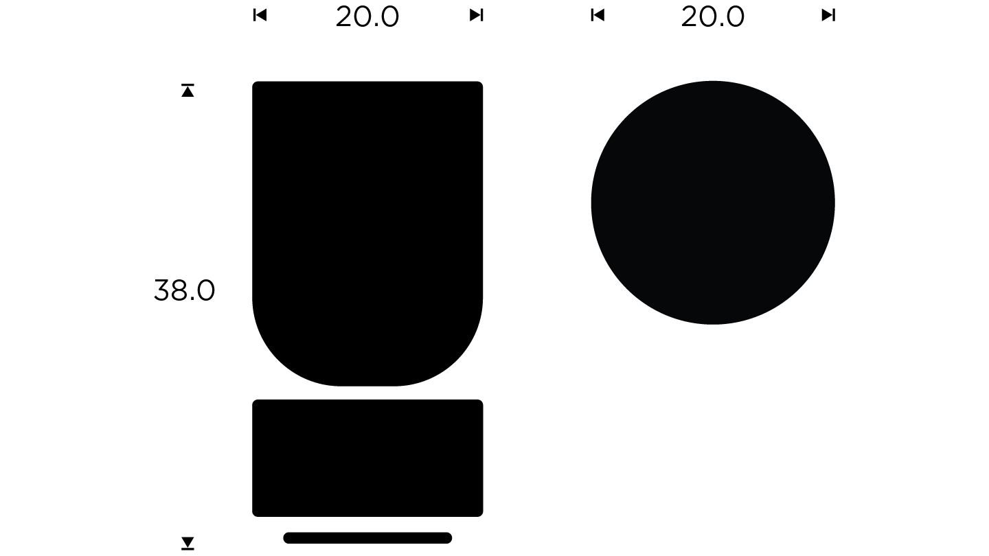 Beosound Balance dimension drawings