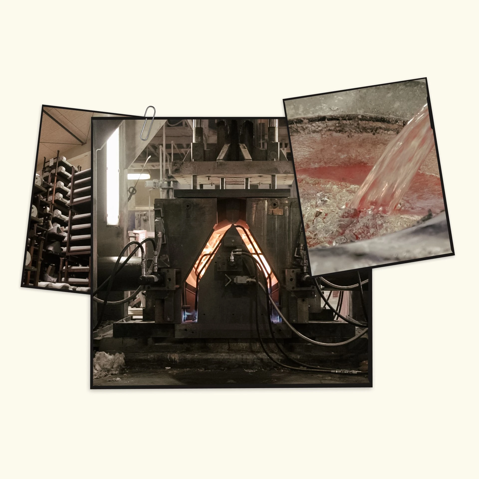 Aluminium being processed in the B&O factory
