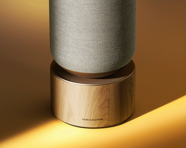 A pair of Beolab 50 home speakers in a living room setting