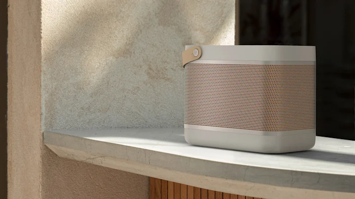 Beolit 20 speaker on a shelf