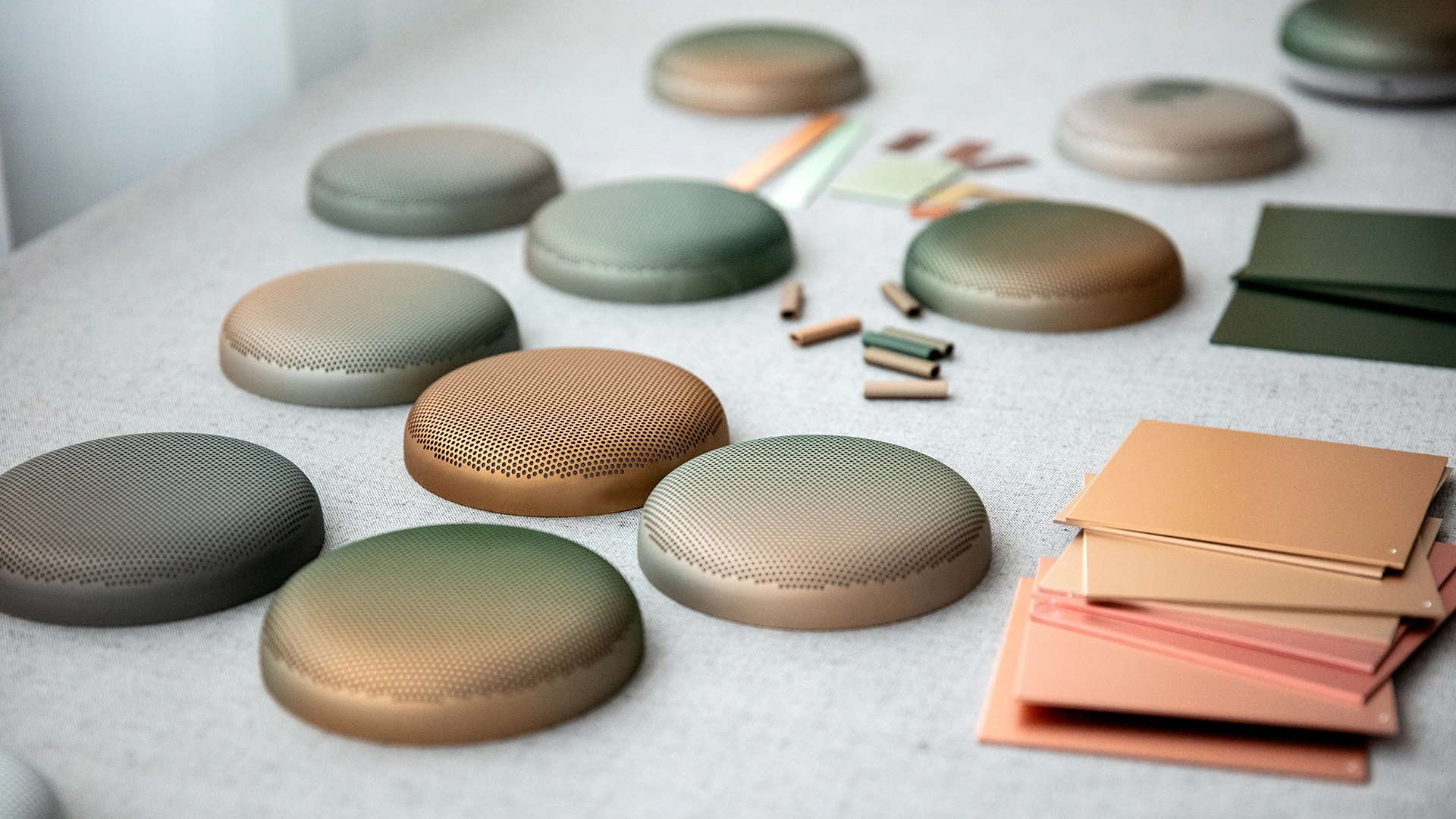 Beosound A1 Dune crafted edition samples in the making