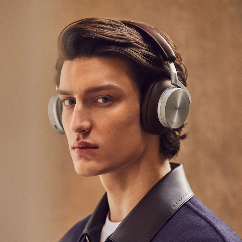 Beoplay H95 Berluti edition worn by male model
