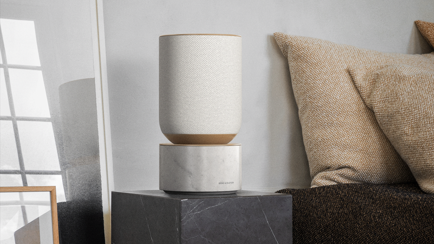 Image showing the white marble base of Beosound Balance