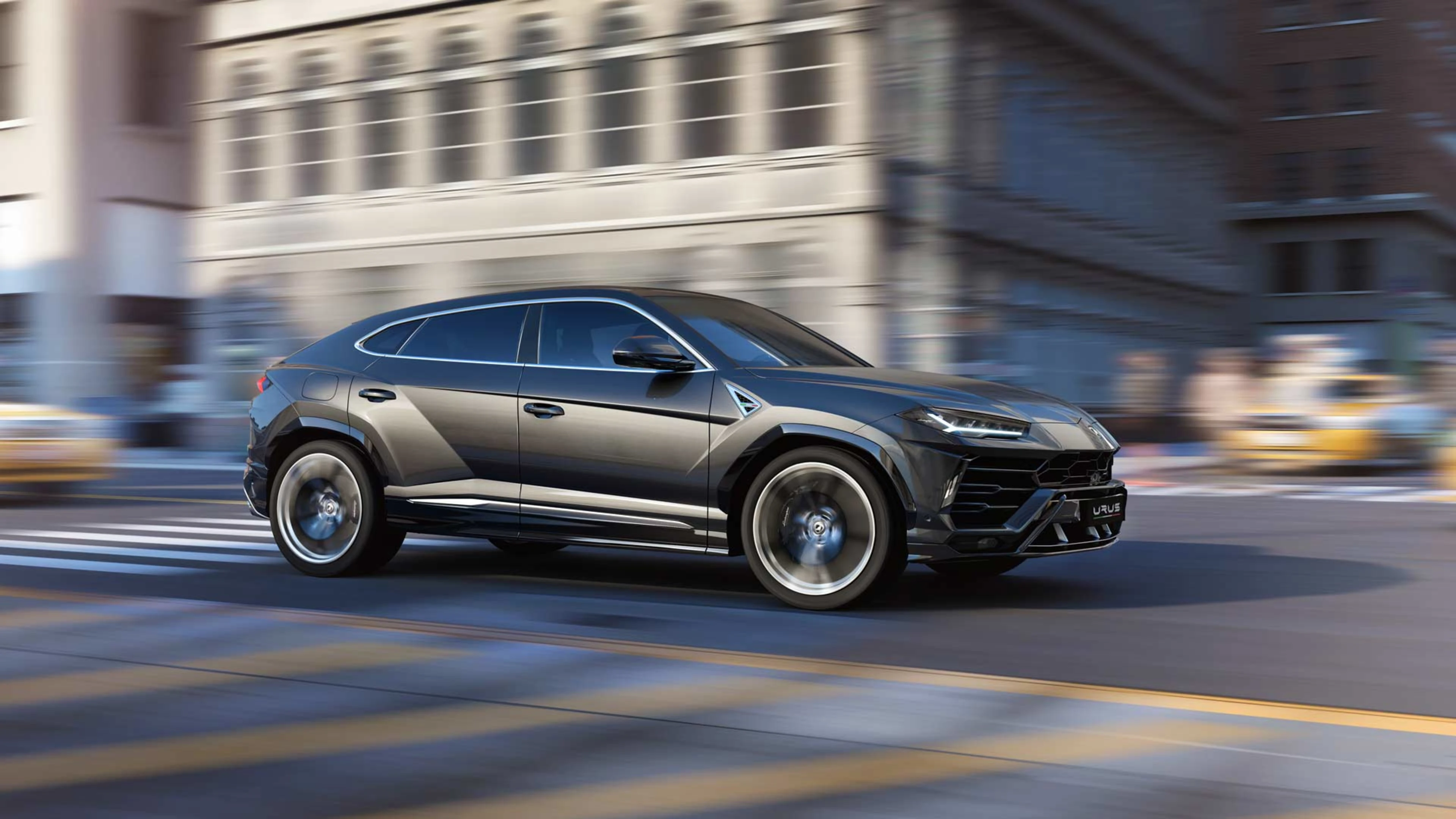 Lamborghini Urus driving