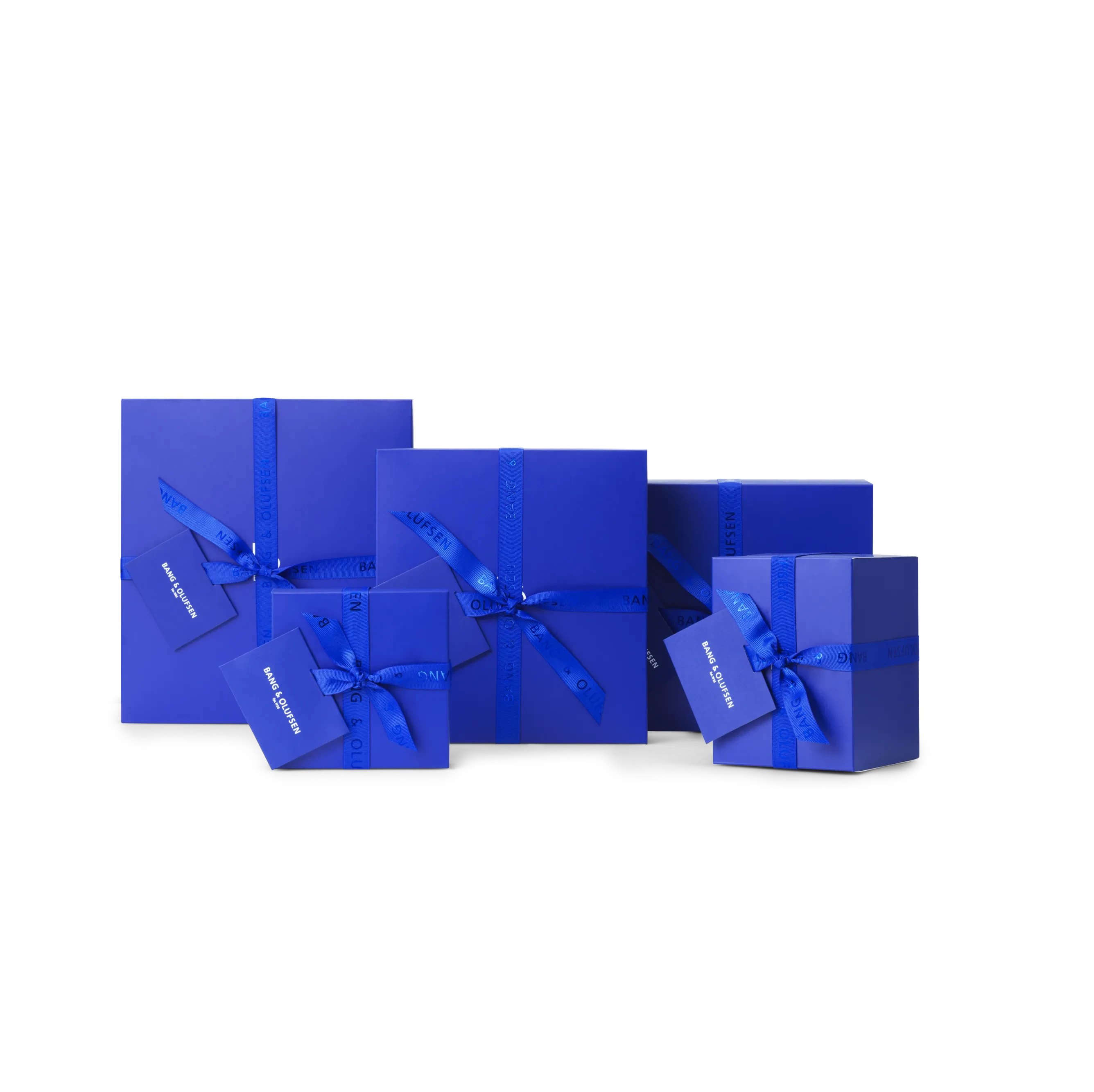 Bang & Olufsen blue gift wrapping for exclusive gifting services