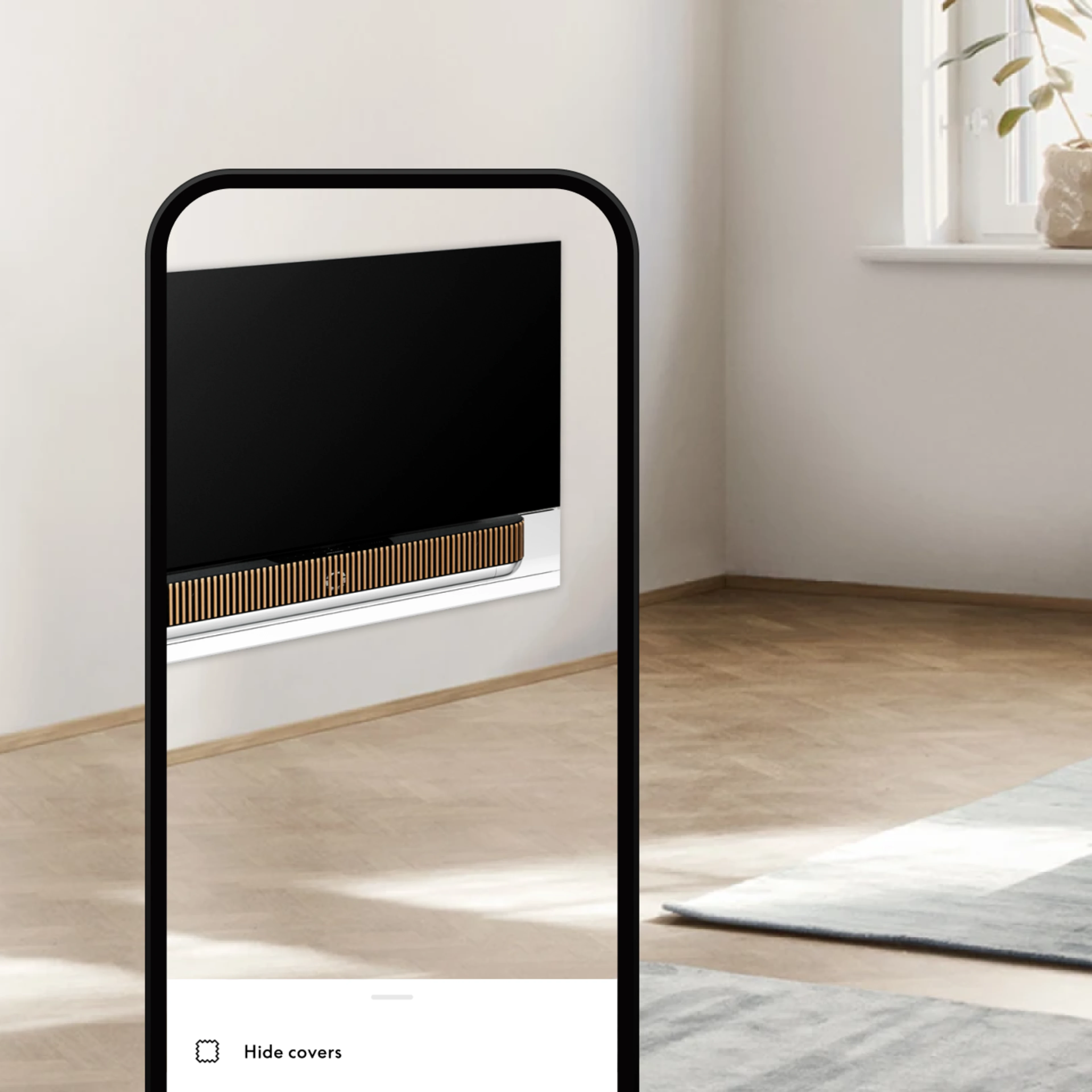 Image of Beosound Theatre displayed through a phone