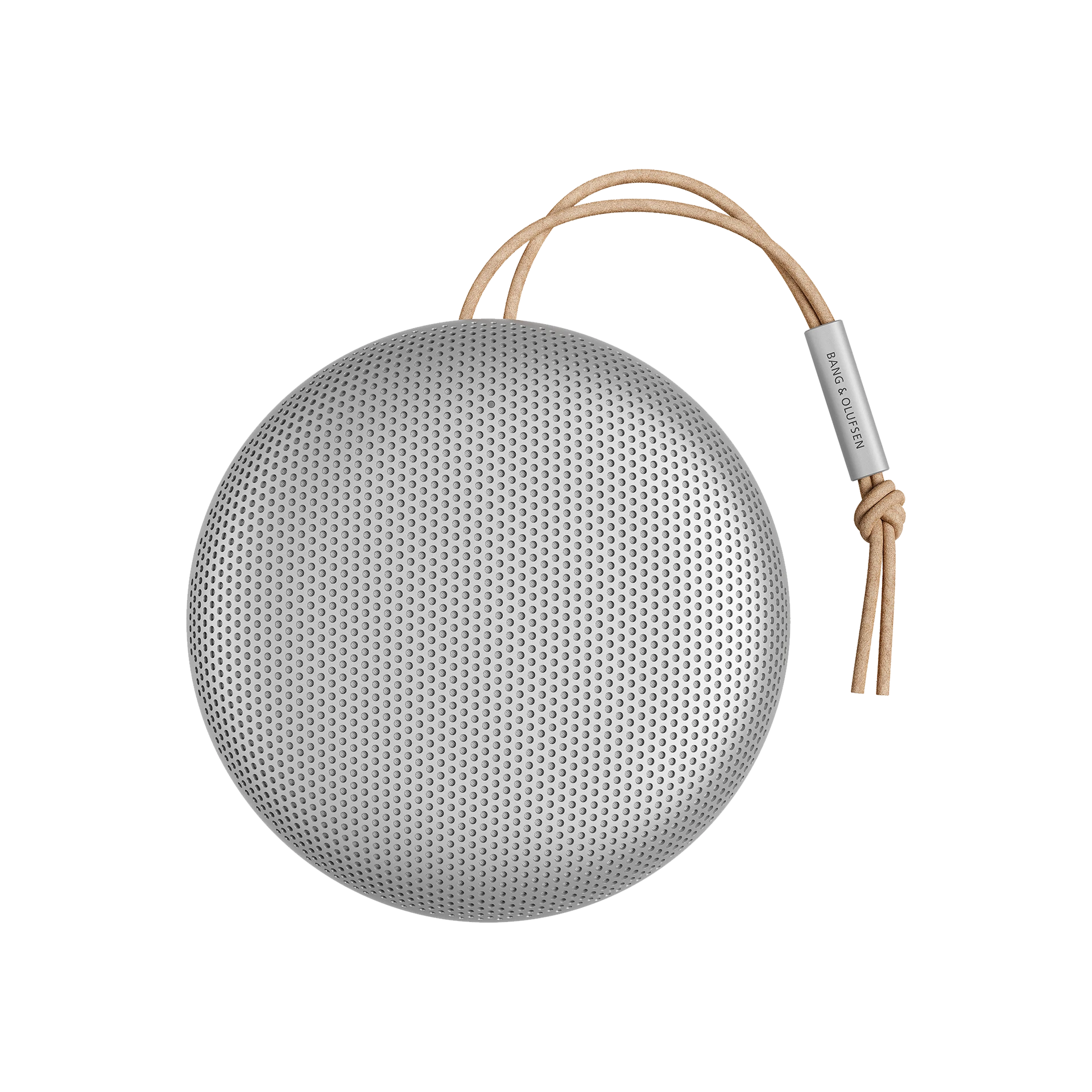 Top view of Beosound A1 2nd gen grey mist speaker