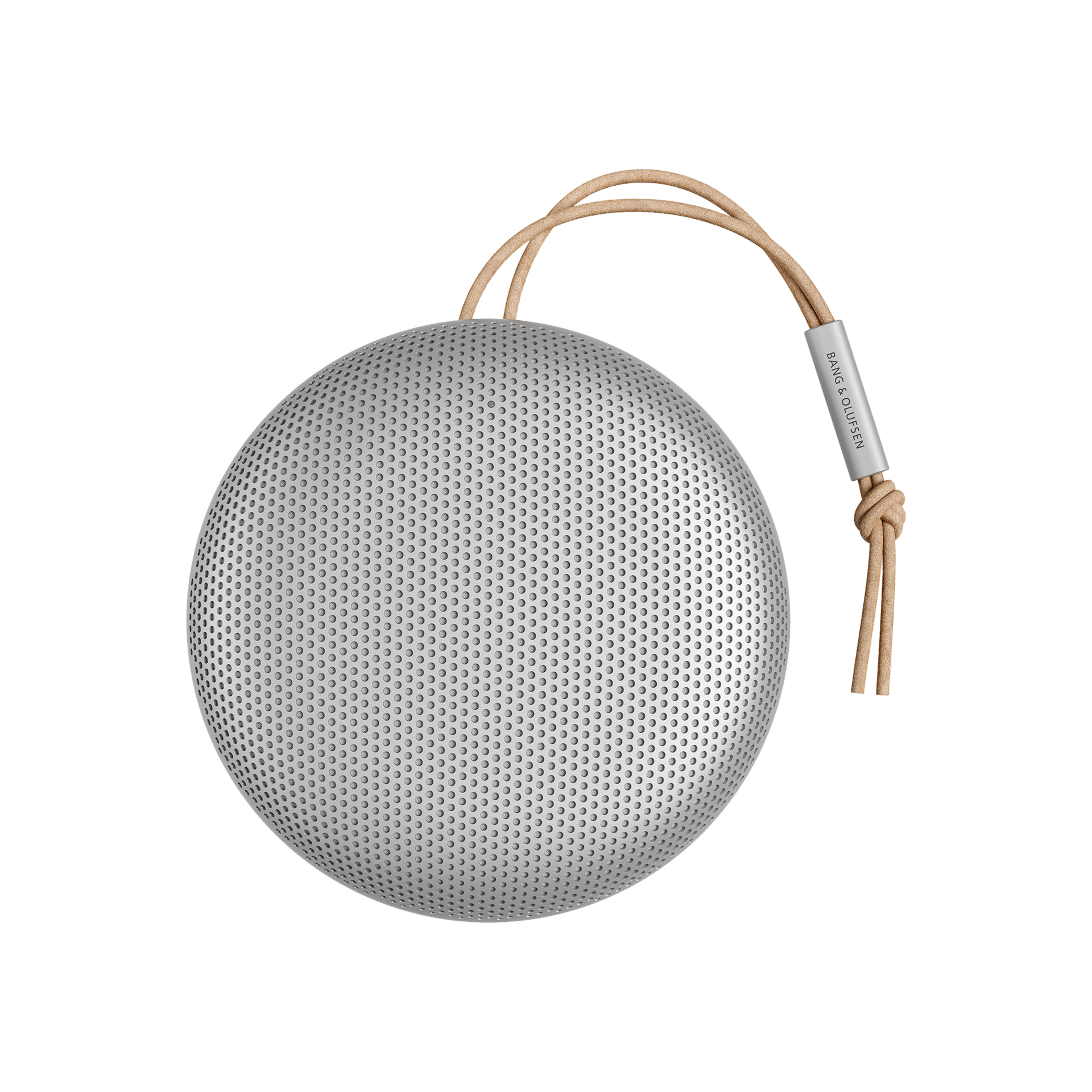 Top view of Beosound A1 2nd gen grey mist speaker