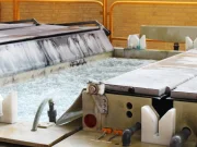 Aluminium baths in the bang and Olufsen factory in Struer Denmark