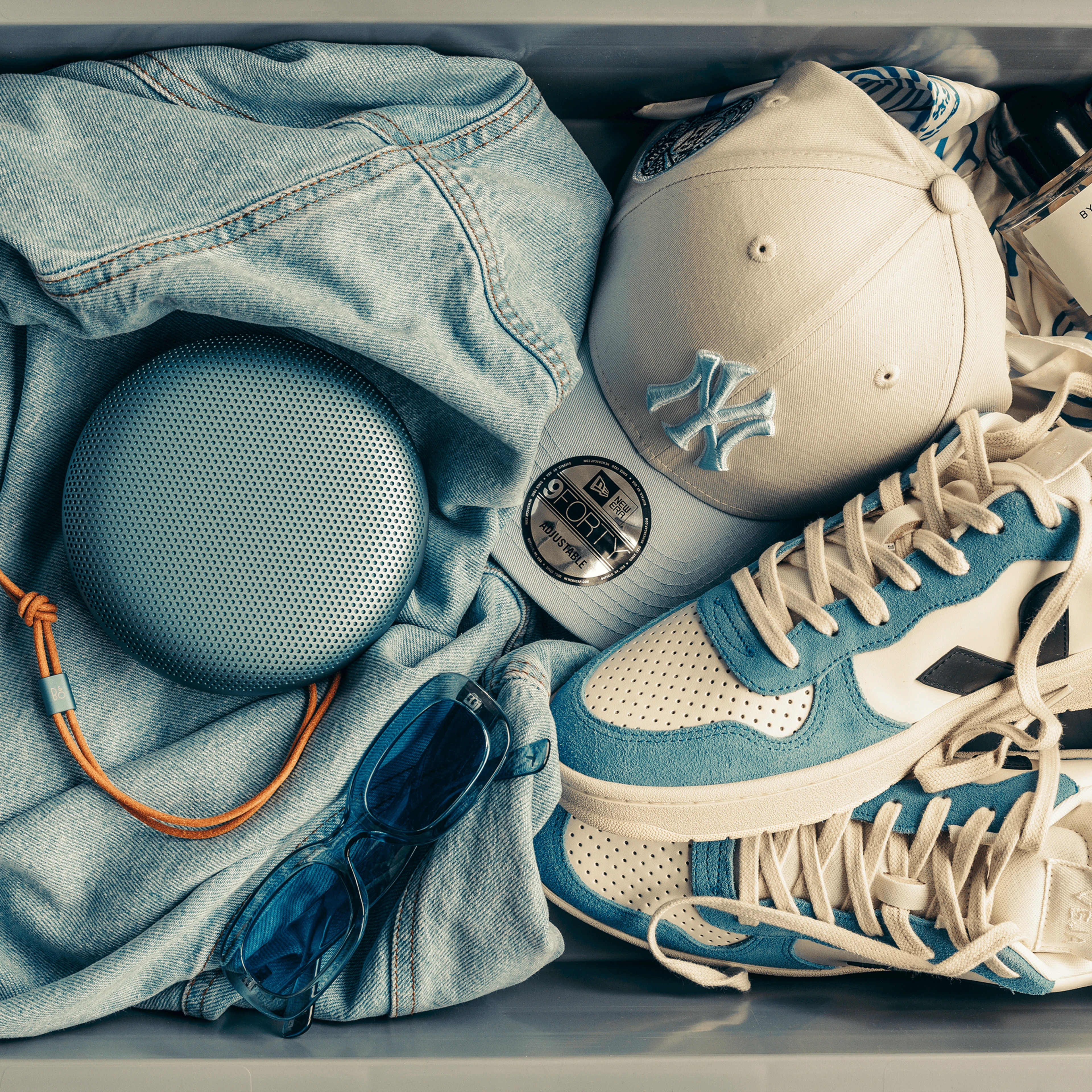 Beosound A1 3rd Gen Displayed on an airport tray