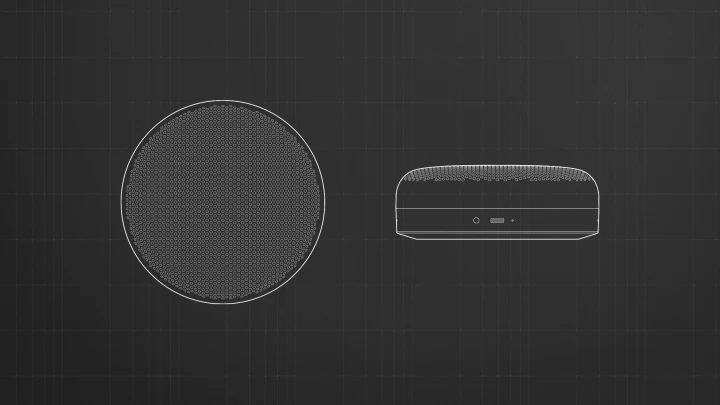 Beoplay A1 speaker CAD drawing