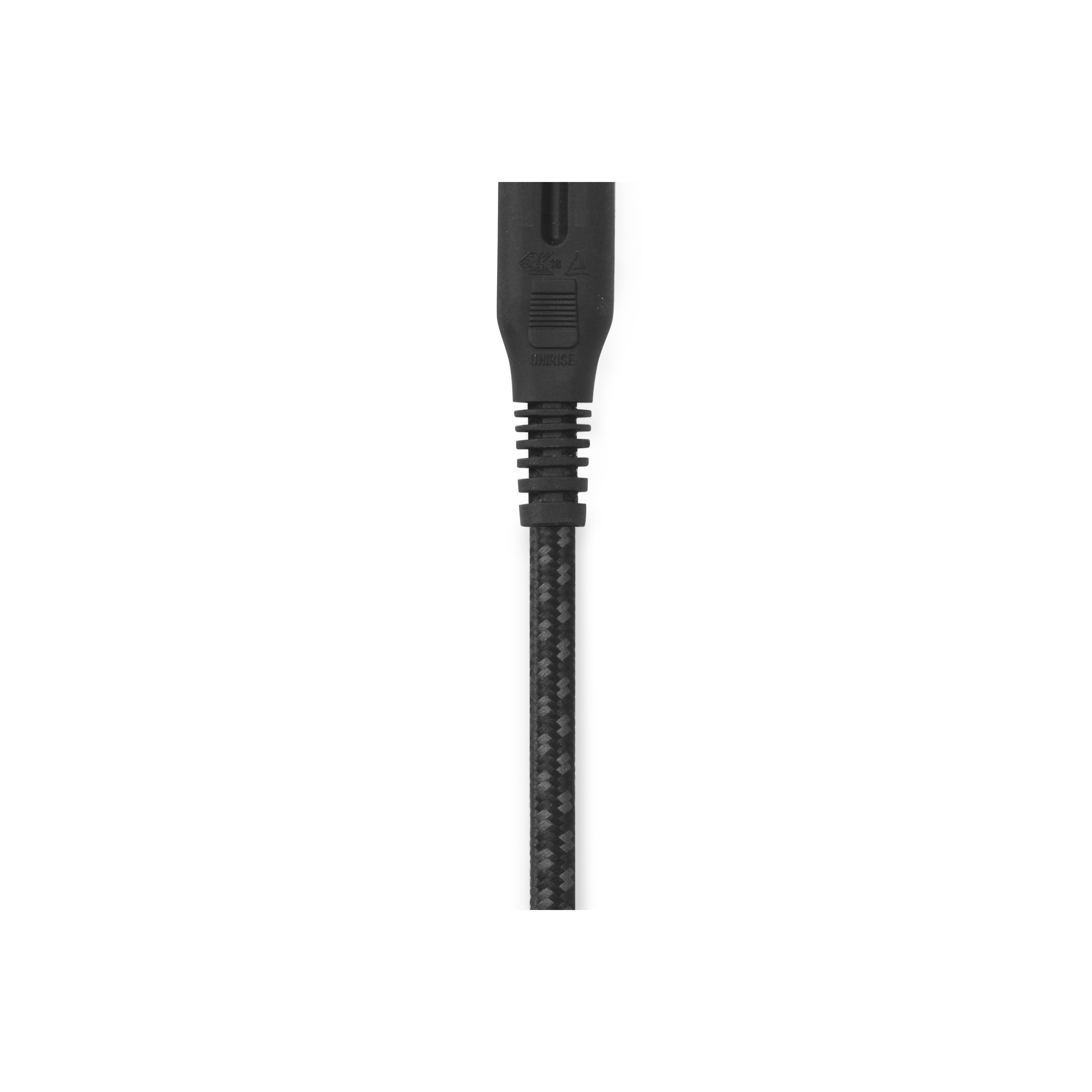 Black fabric power cable